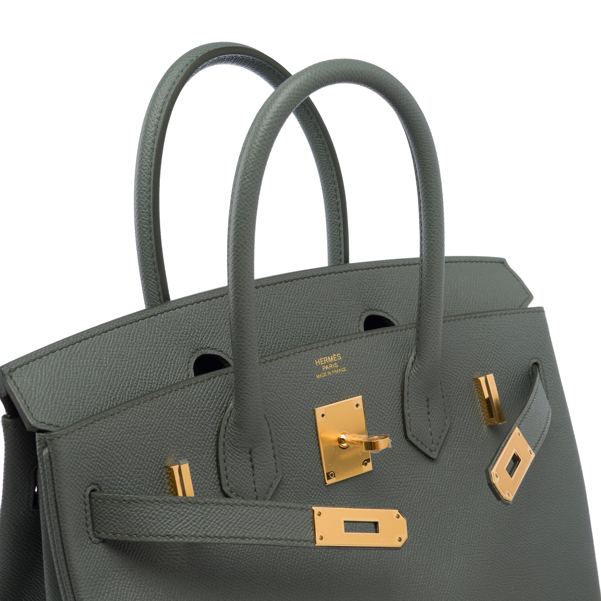 Sac HERMES Birkin 30 en Cuir Vert - 103692