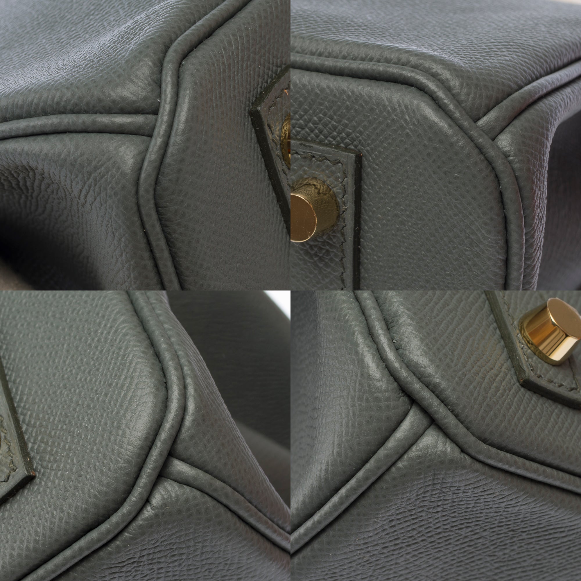 Sac HERMES Birkin 30 en Cuir Vert - 103692