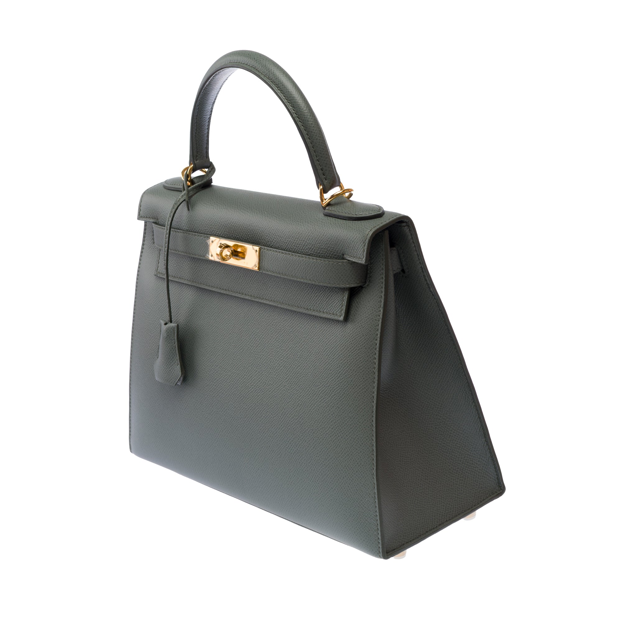 Sac HERMES Kelly 28 en Cuir Vert - 103701