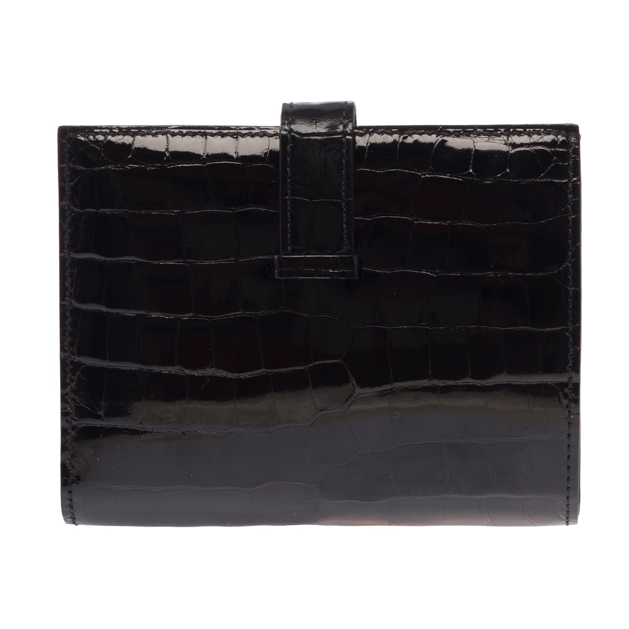 Accessoire HERMES Bearn en Cuirs exotiques Noir - 103690