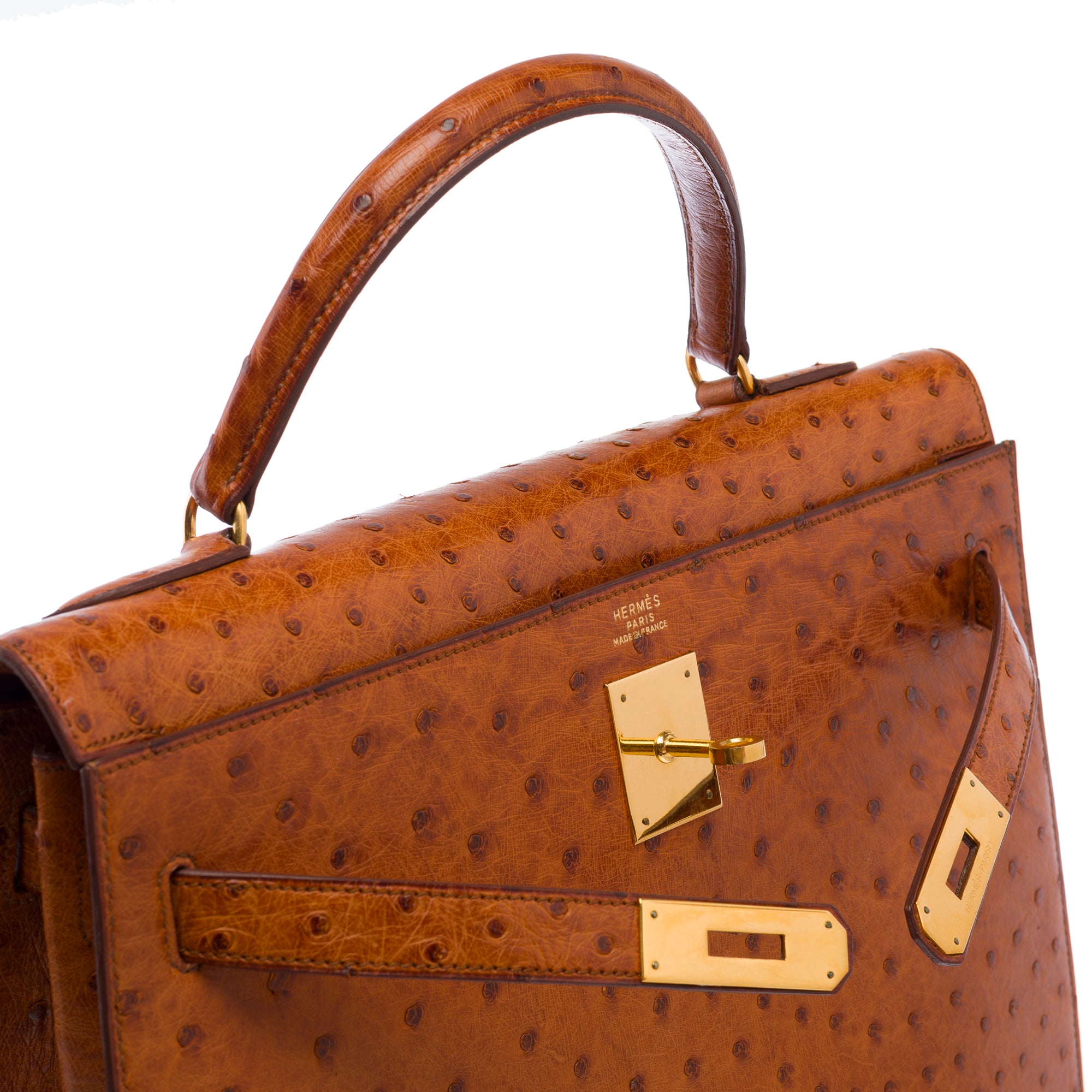 Sac HERMES Kelly 32 en Cuirs exotiques Marron - 103697
