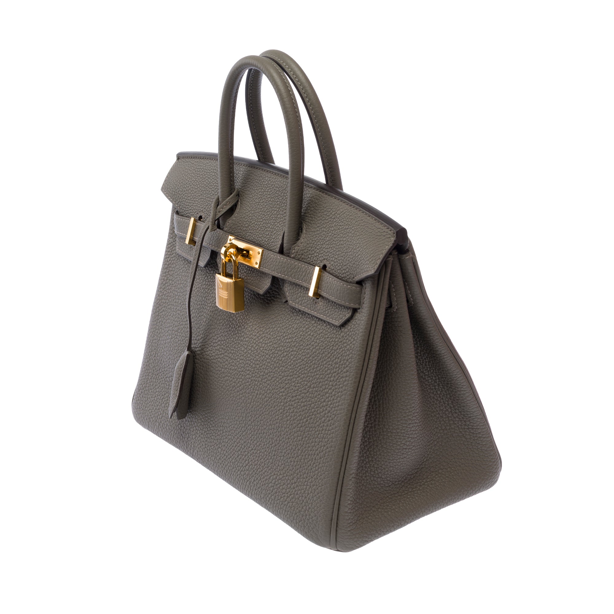 Sac HERMES Birkin 25 en Cuir Gris - 103698