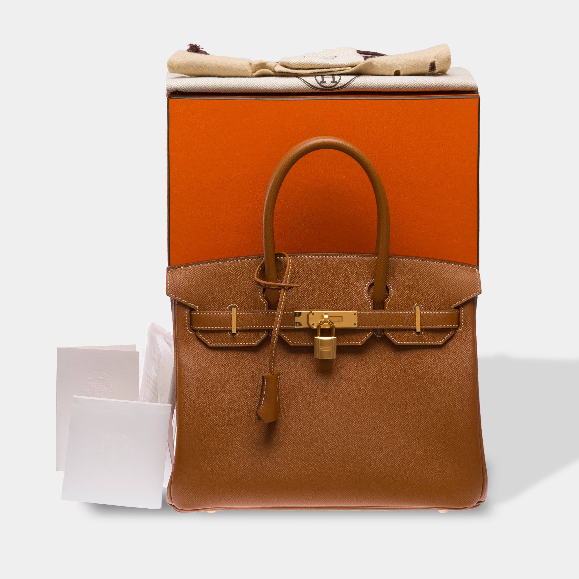 Sac HERMES Birkin 30 en Cuir Doré - 103711