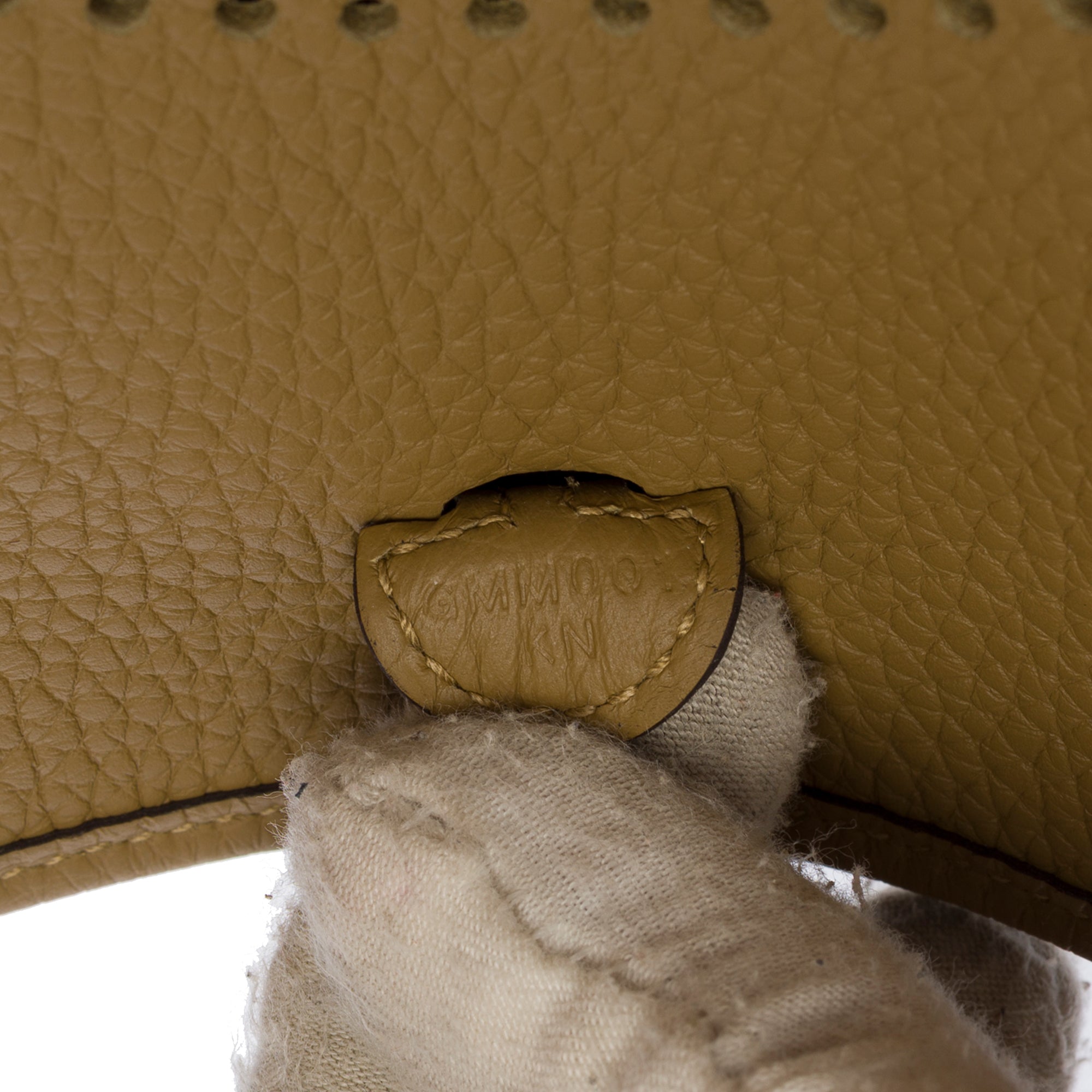 Sac HERMES Mini Evelyne en Cuir Beige - 103710