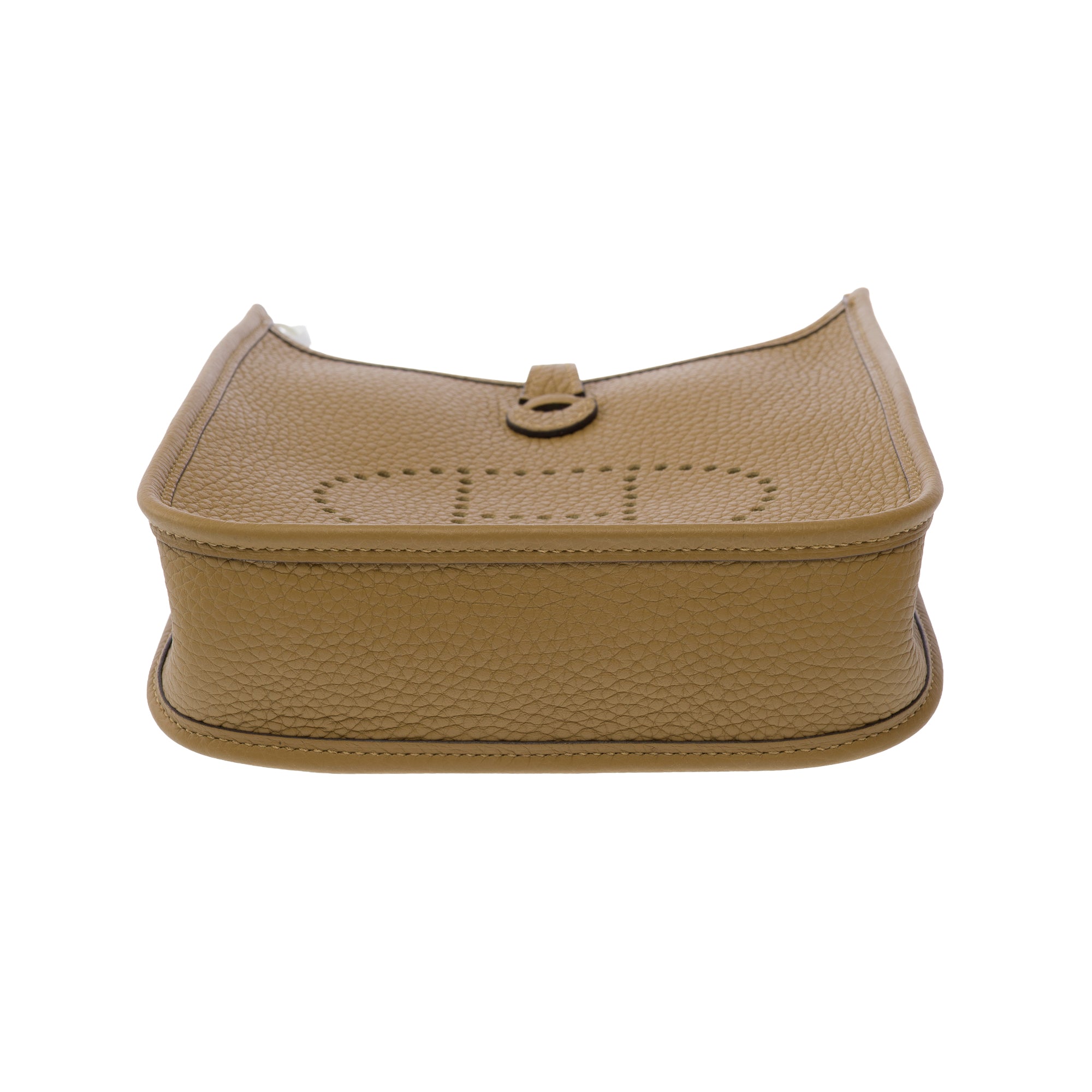 Sac HERMES Mini Evelyne en Cuir Beige - 103710