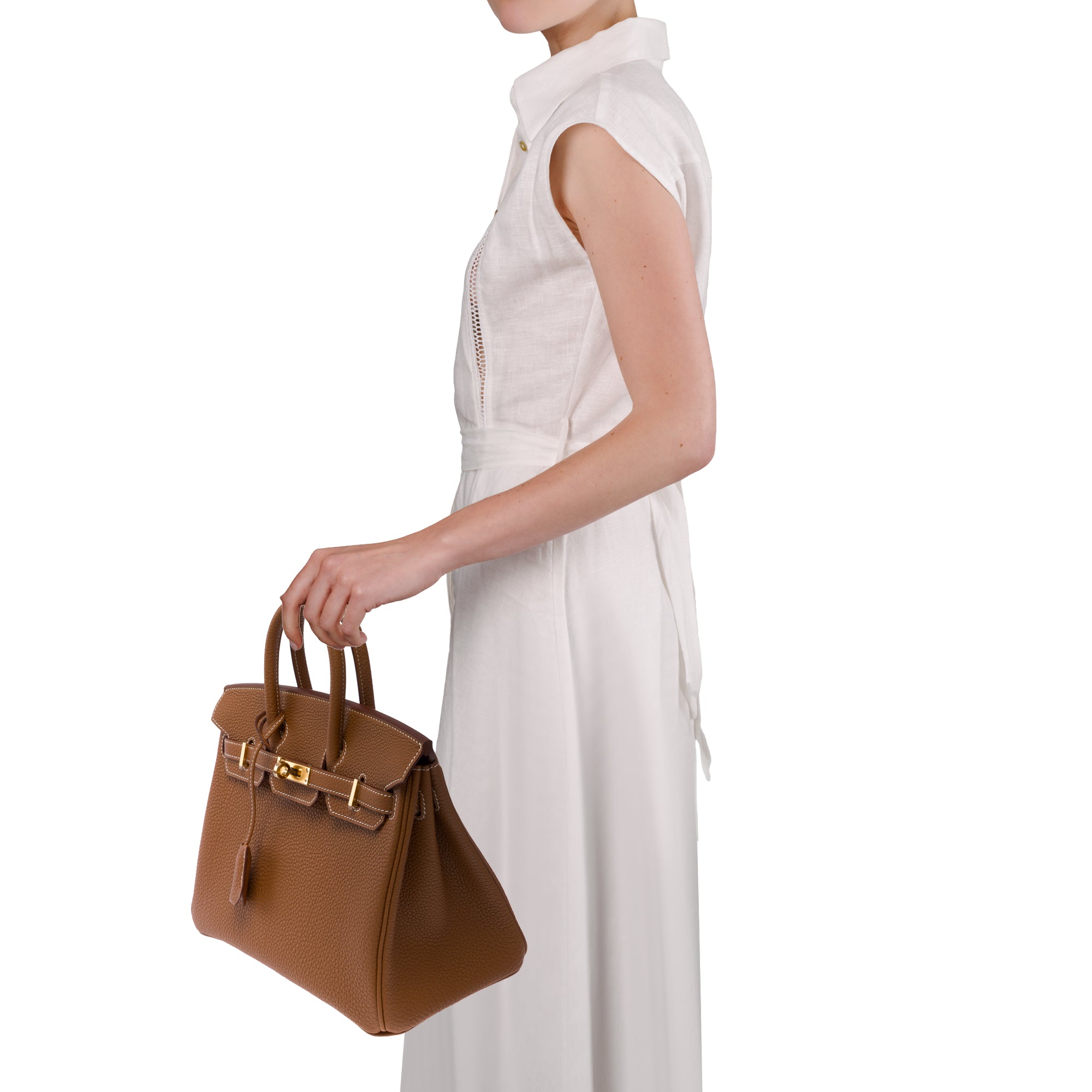 Sac HERMES Birkin 25 en Cuir Doré - 103704