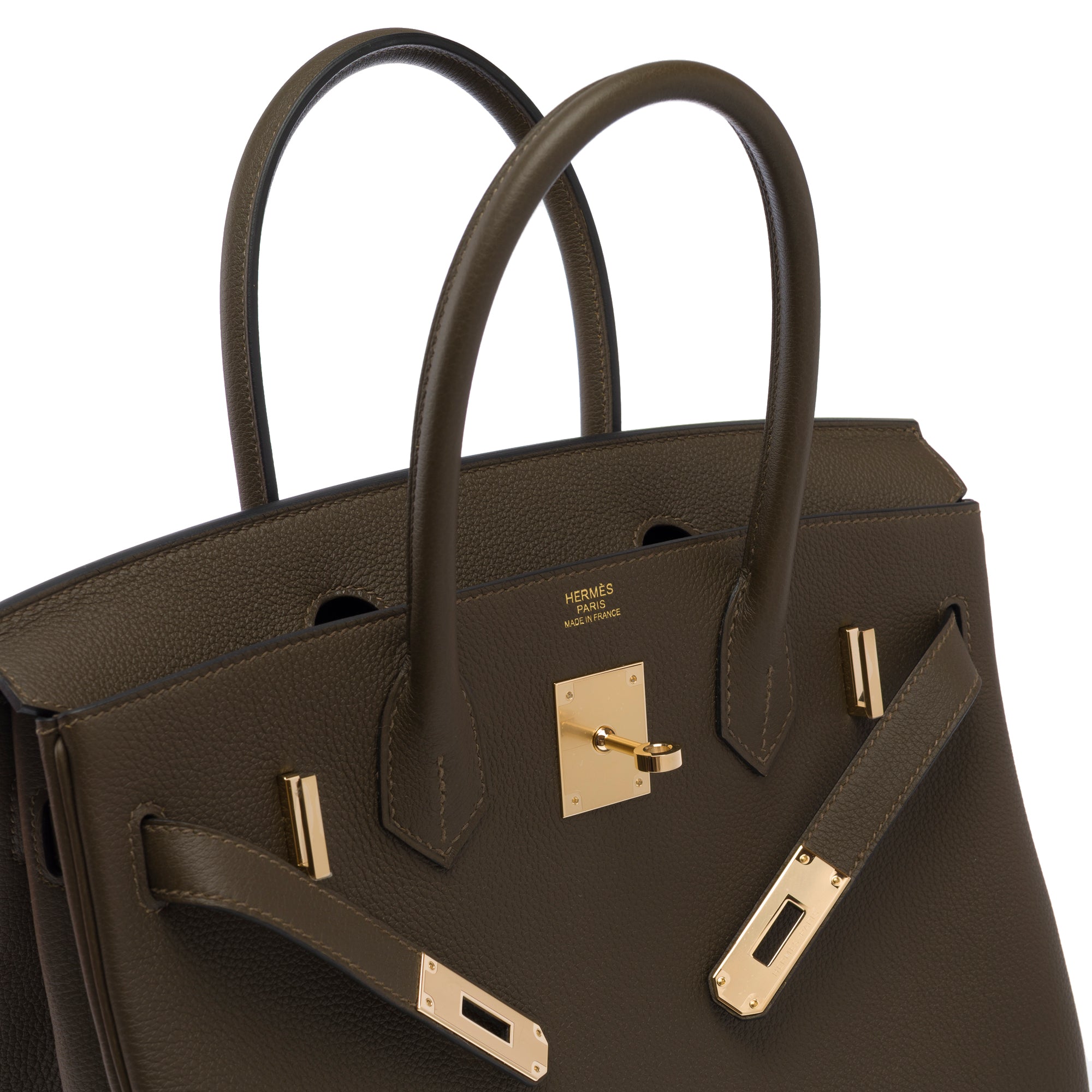 Sac HERMES Birkin 30 en Cuir Vert - 103705