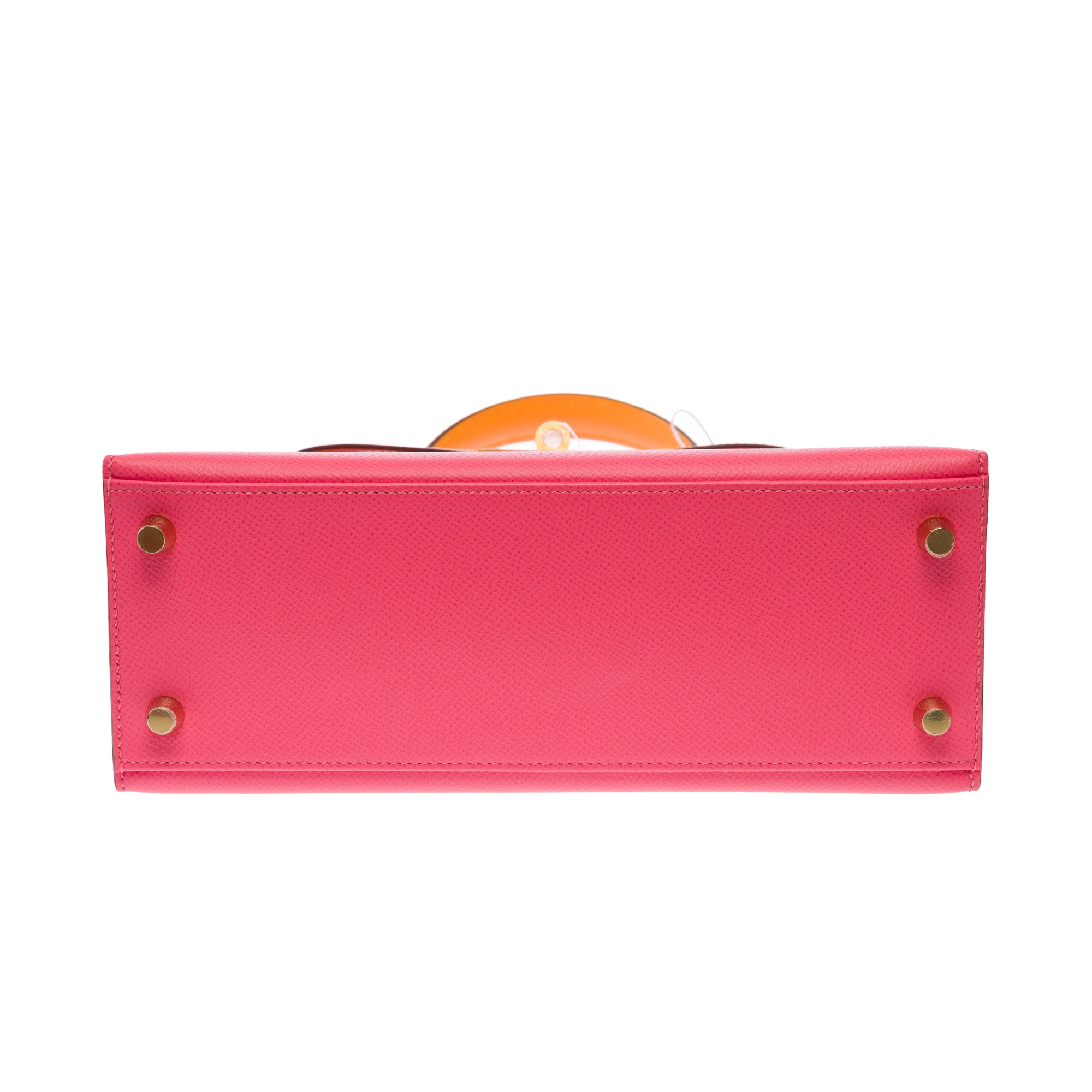 Sac HERMES Kelly 25 en Cuir Rose - 103713