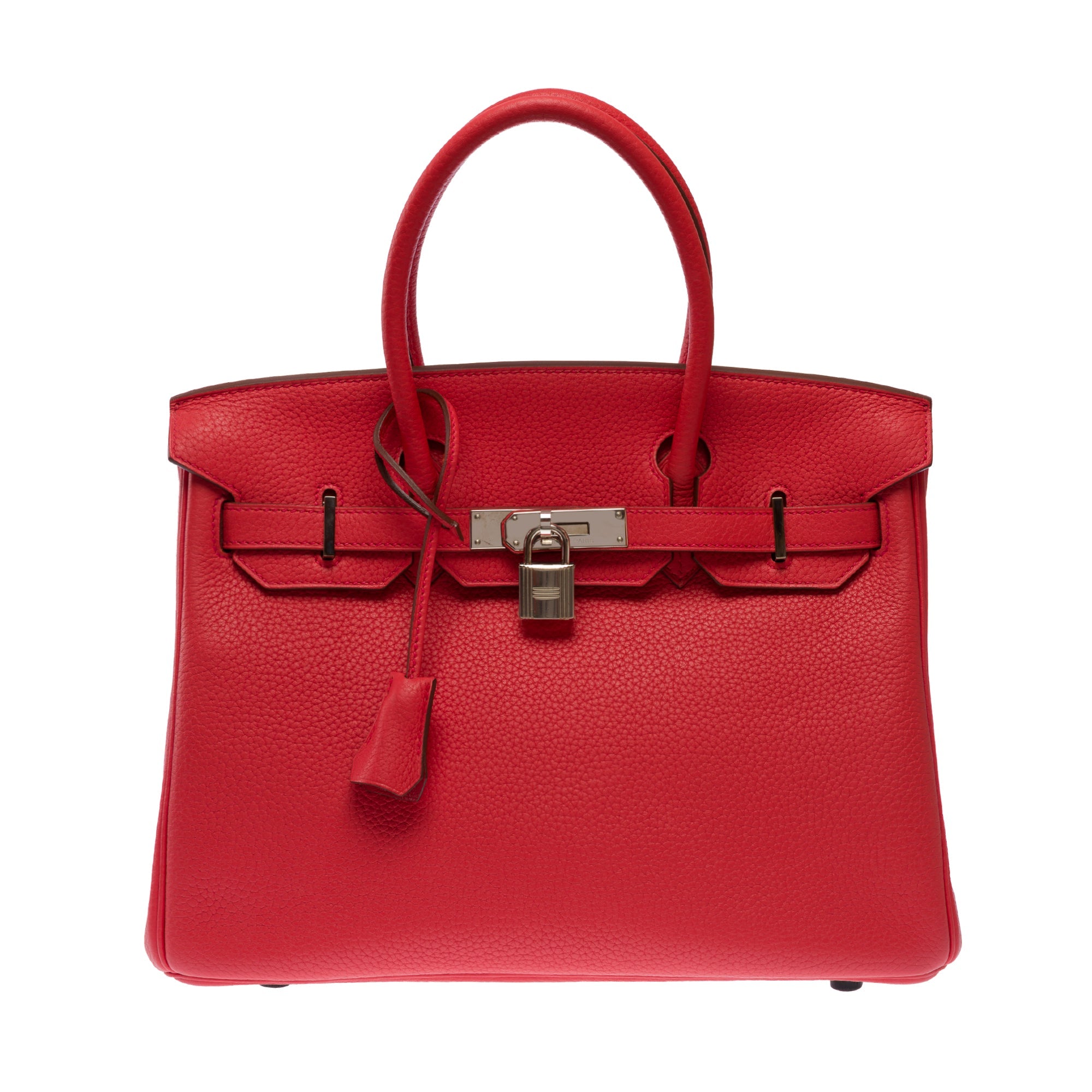 Sac HERMES Birkin 30 en Cuir Rouge - 103708