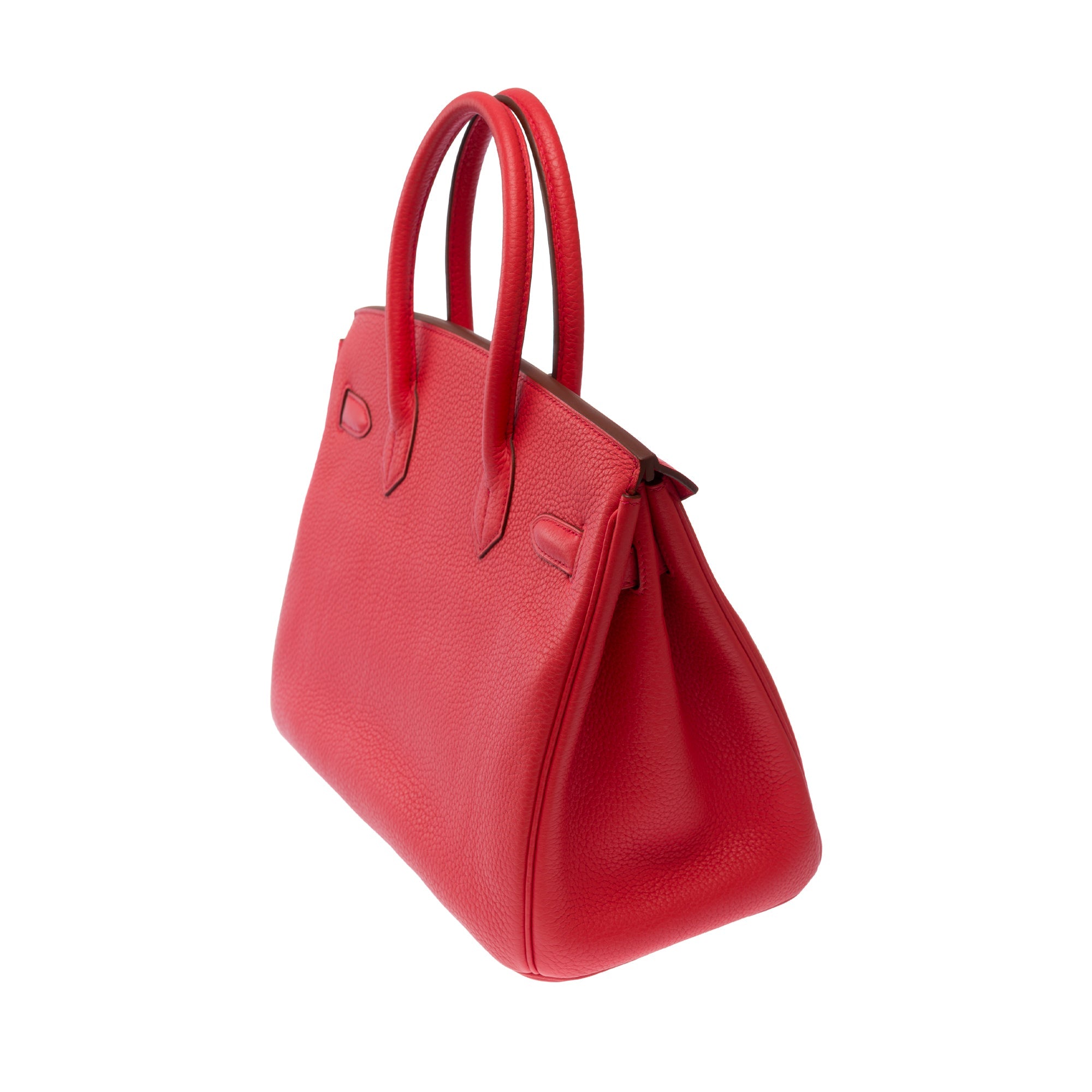 Sac HERMES Birkin 30 en Cuir Rouge - 103708