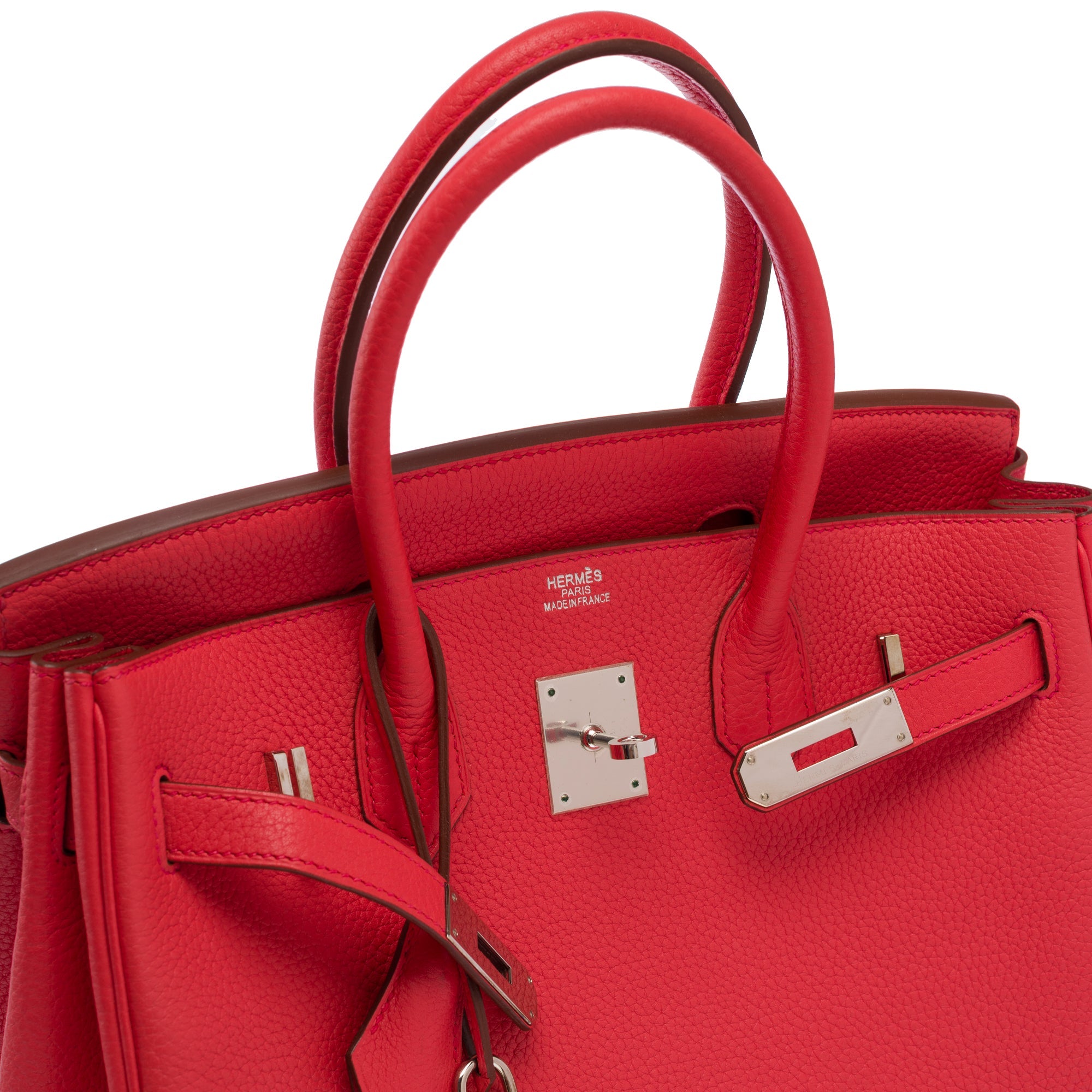 Sac HERMES Birkin 30 en Cuir Rouge - 103708