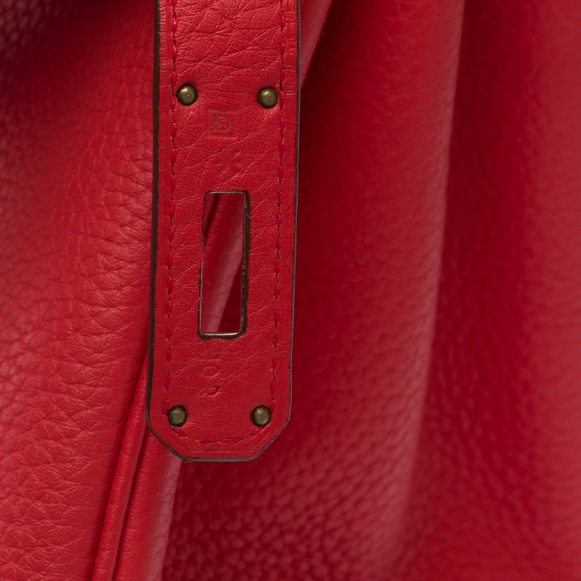 Sac HERMES Birkin 30 en Cuir Rouge - 103708