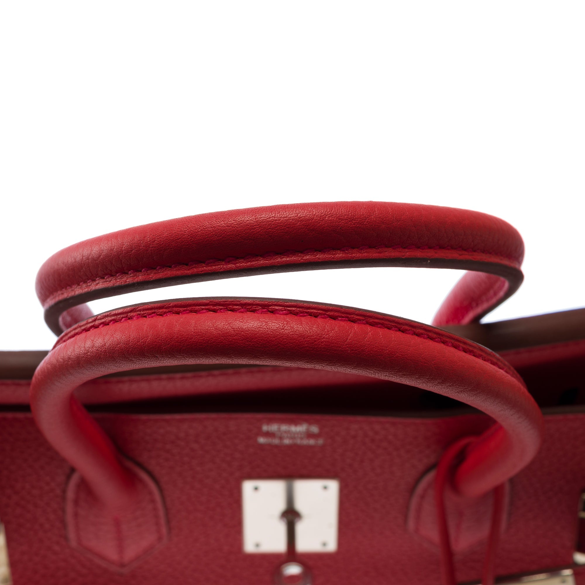 Sac HERMES Birkin 30 en Cuir Rouge - 103708