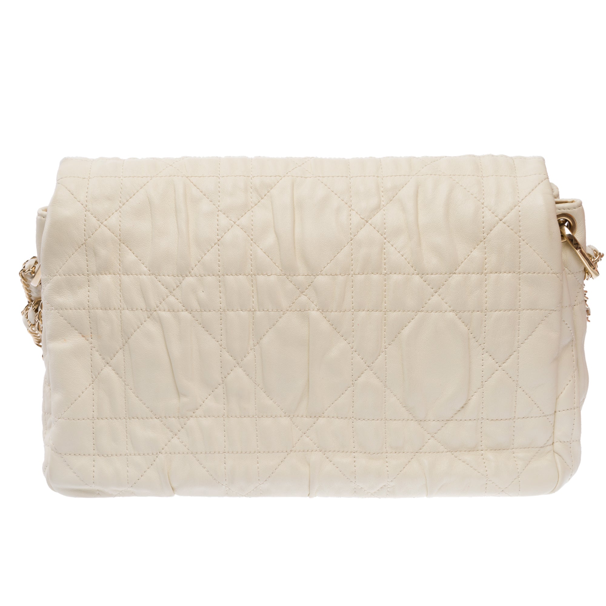 Sac DIOR Dior Caro en Cuir Blanc - 103695