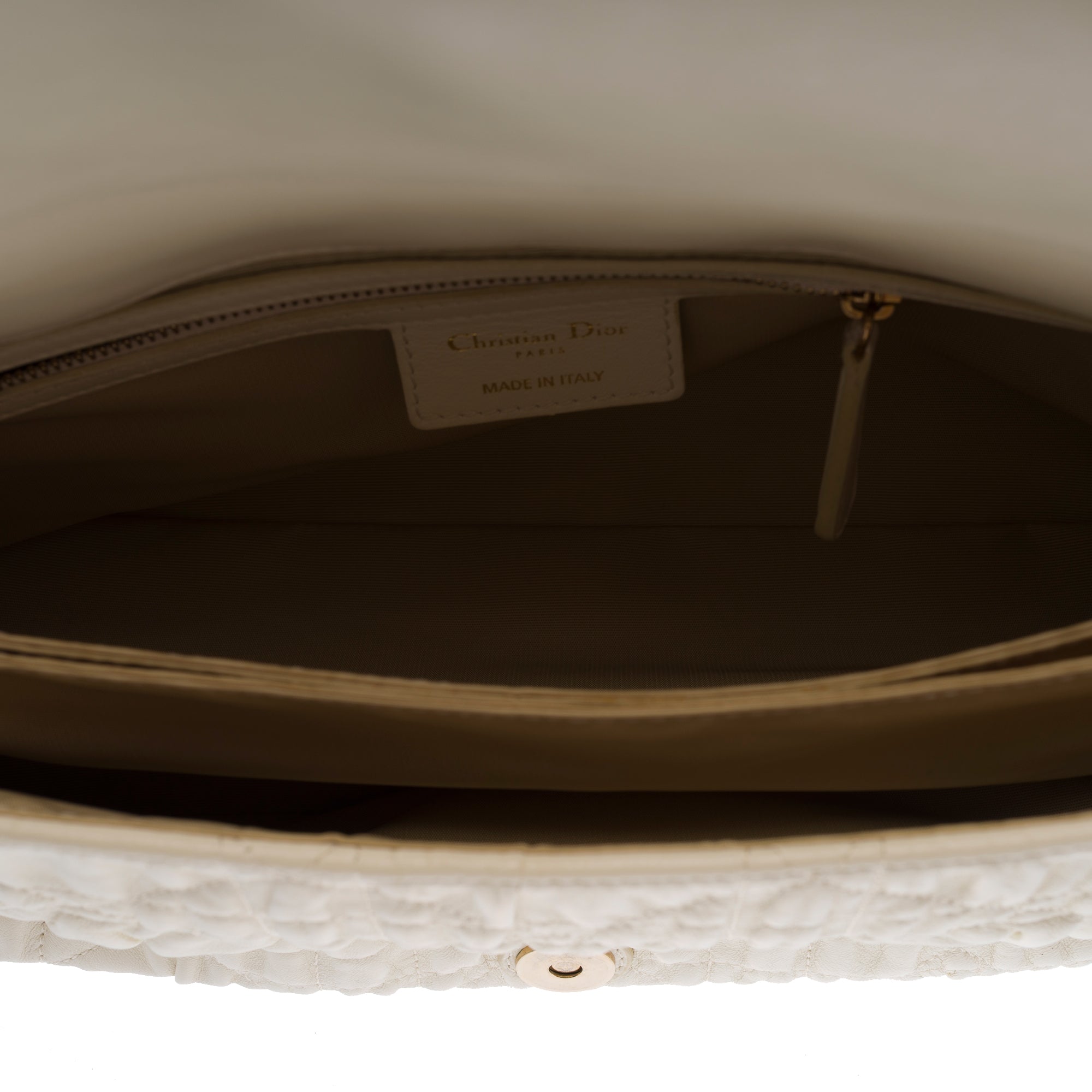 Sac DIOR Dior Caro en Cuir Blanc - 103695
