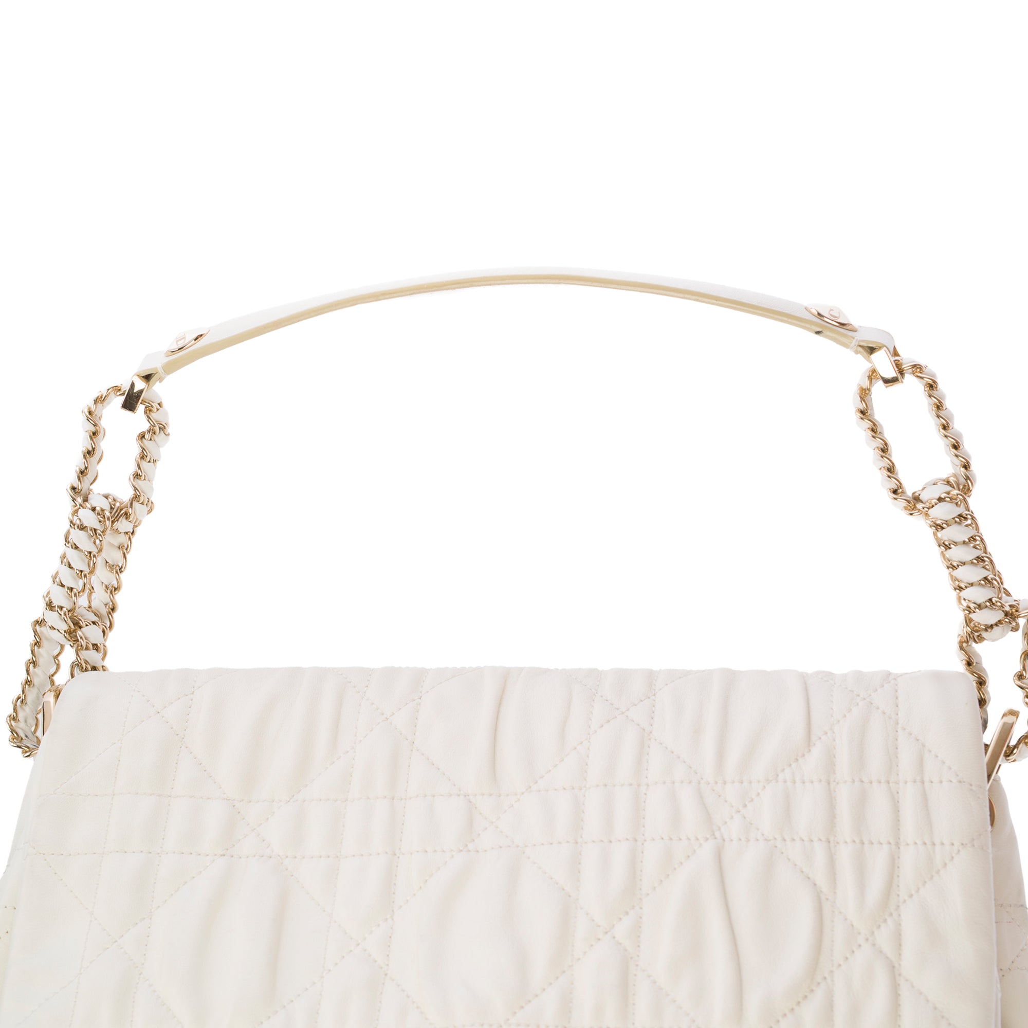 Sac DIOR Dior Caro en Cuir Blanc - 103695