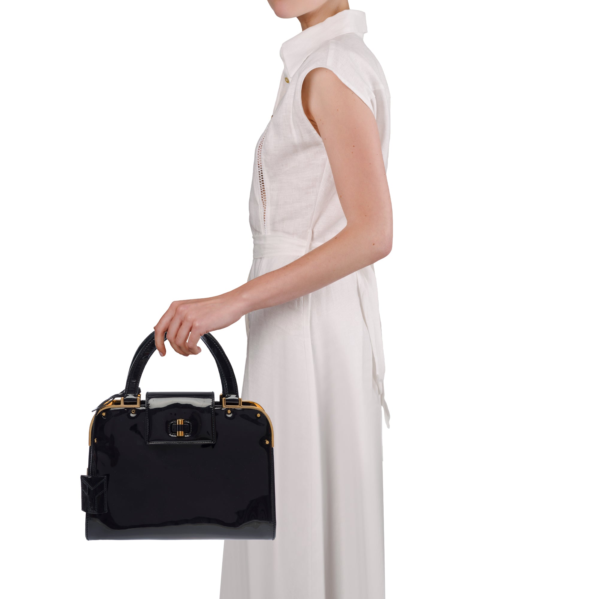 Sac YVES SAINT LAURENT en Cuir Bleu Marine - 103694