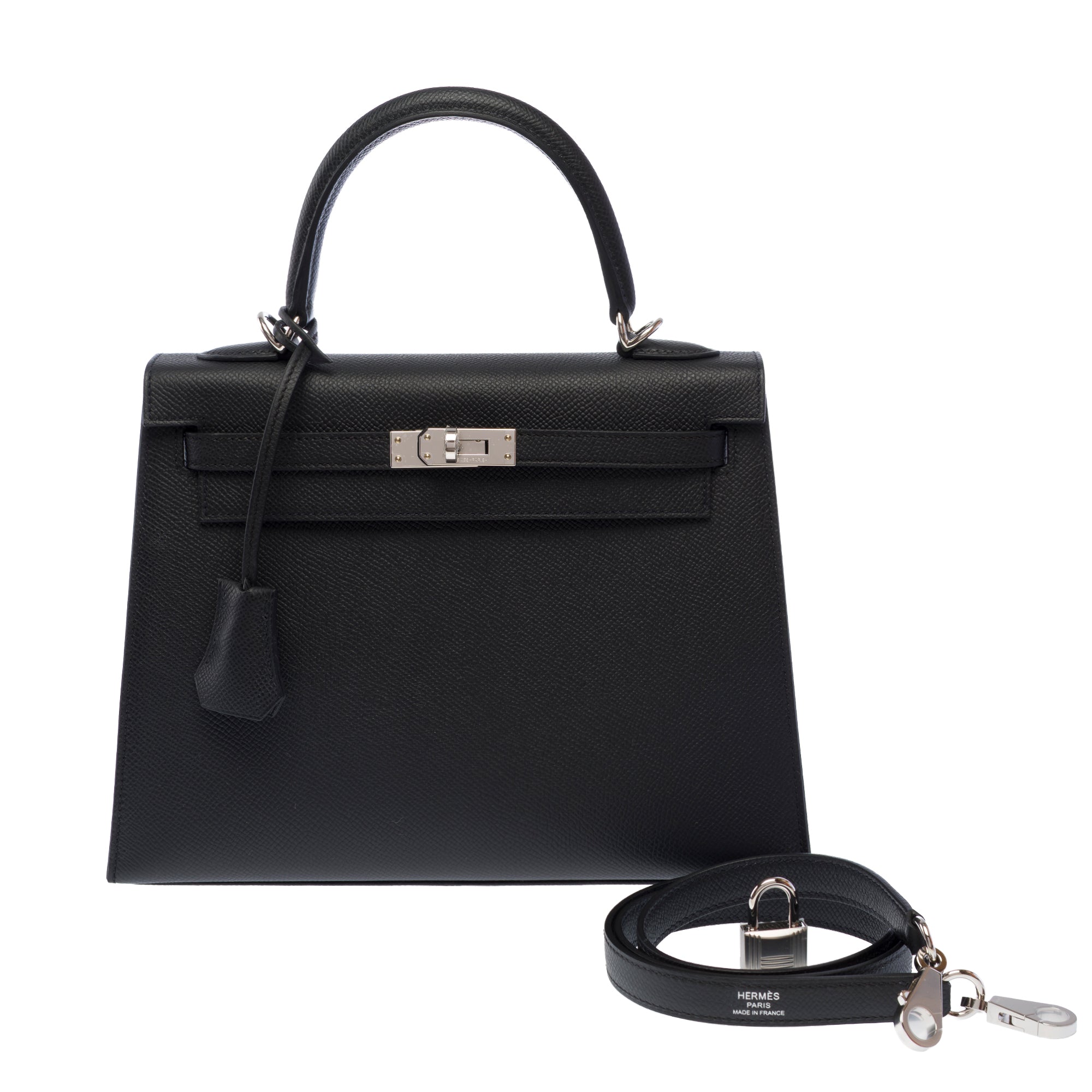 Sac HERMES Kelly 25 en Cuir Noir - 103706