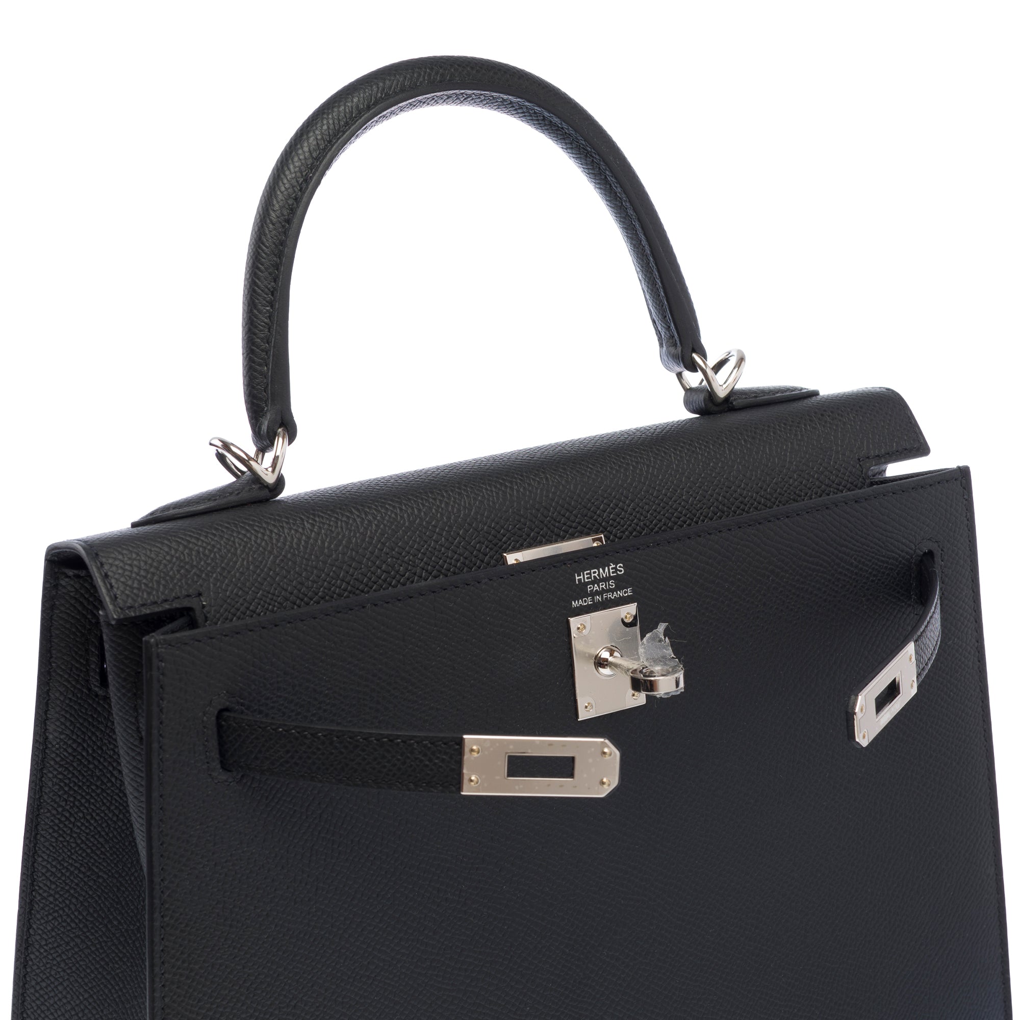 Sac HERMES Kelly 25 en Cuir Noir - 103706