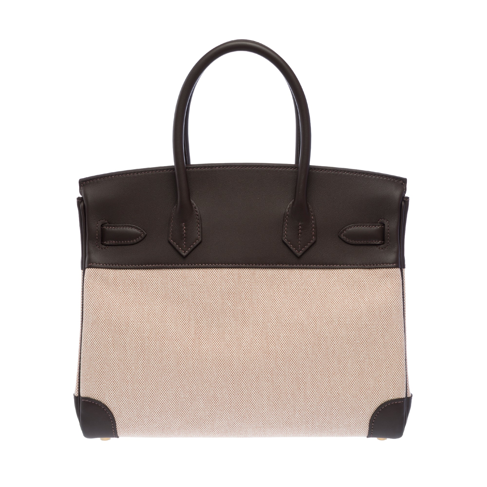 Sac HERMES Birkin 30 en Toile Blanc - 103714