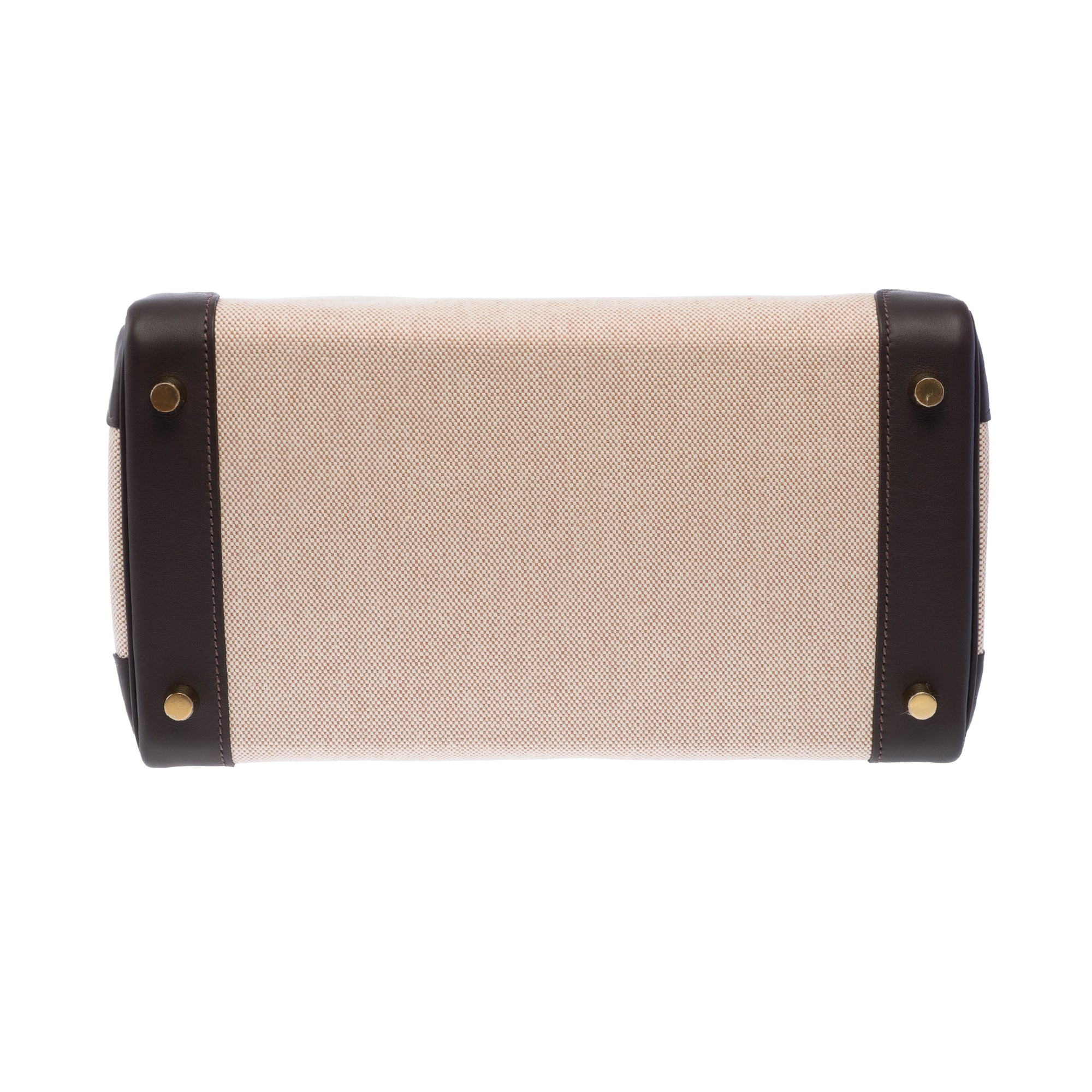 Sac HERMES Birkin 30 en Toile Blanc - 103714