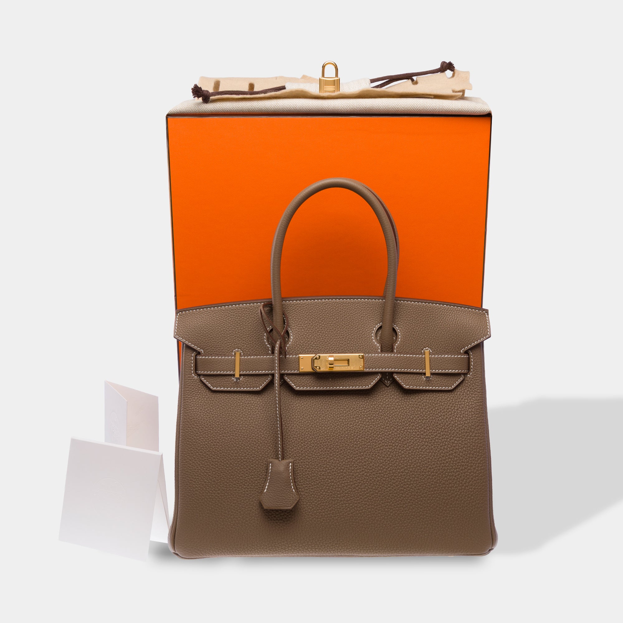 Sac HERMES Birkin 30 en Cuir Étoupe - 103716