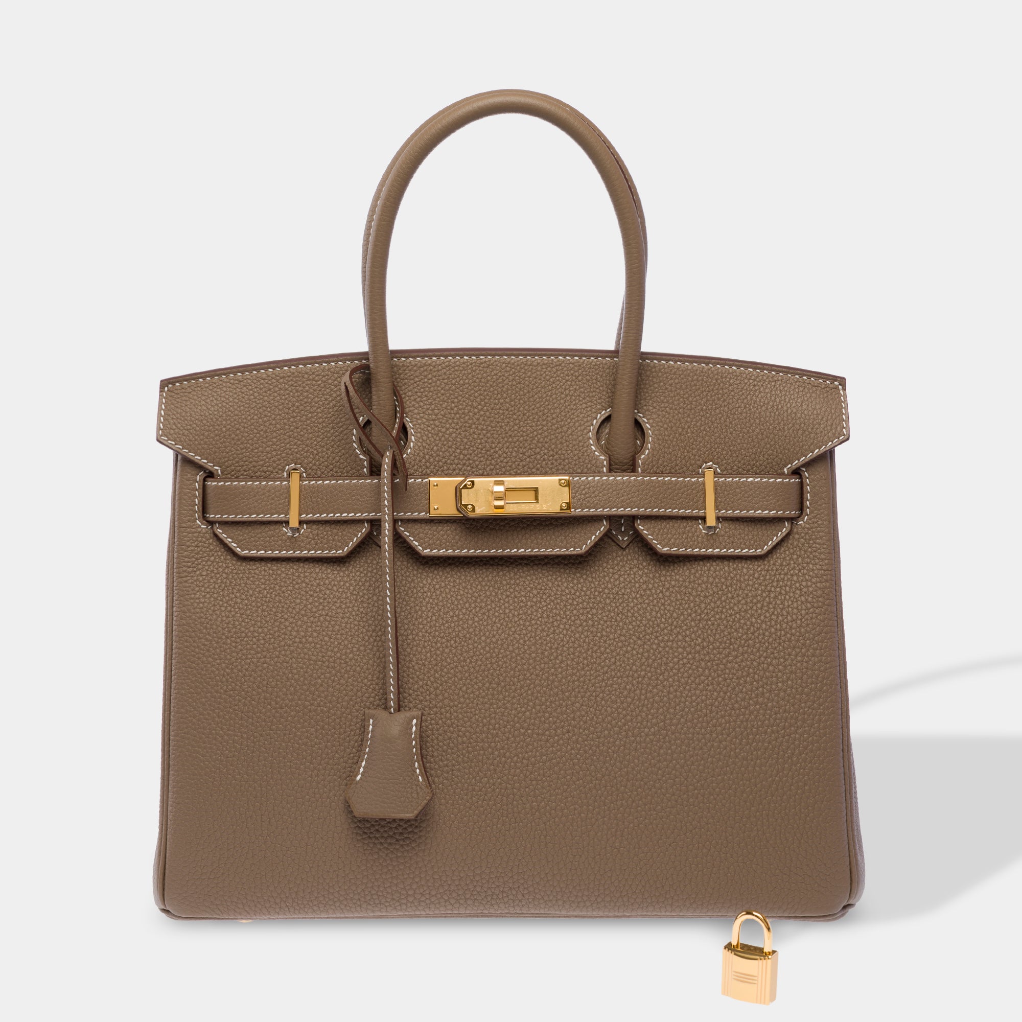 Sac HERMES Birkin 30 en Cuir Étoupe - 103716