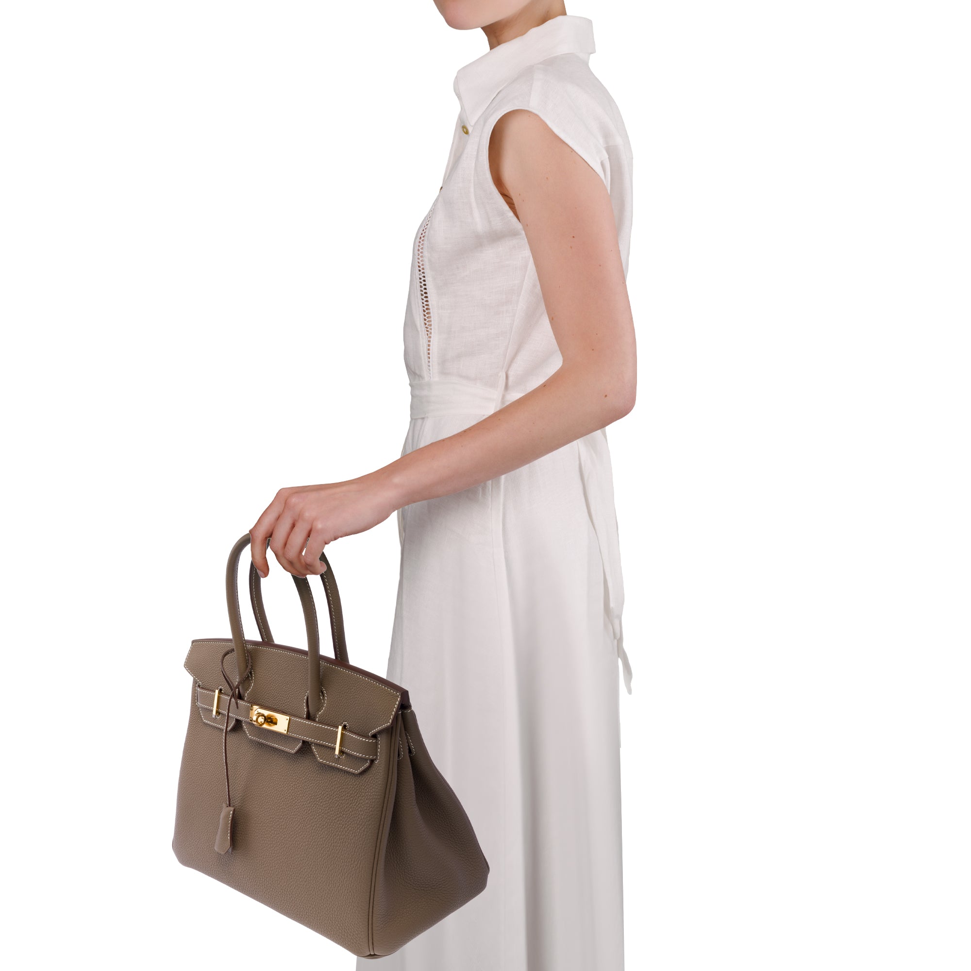 Sac HERMES Birkin 30 en Cuir Étoupe - 103716