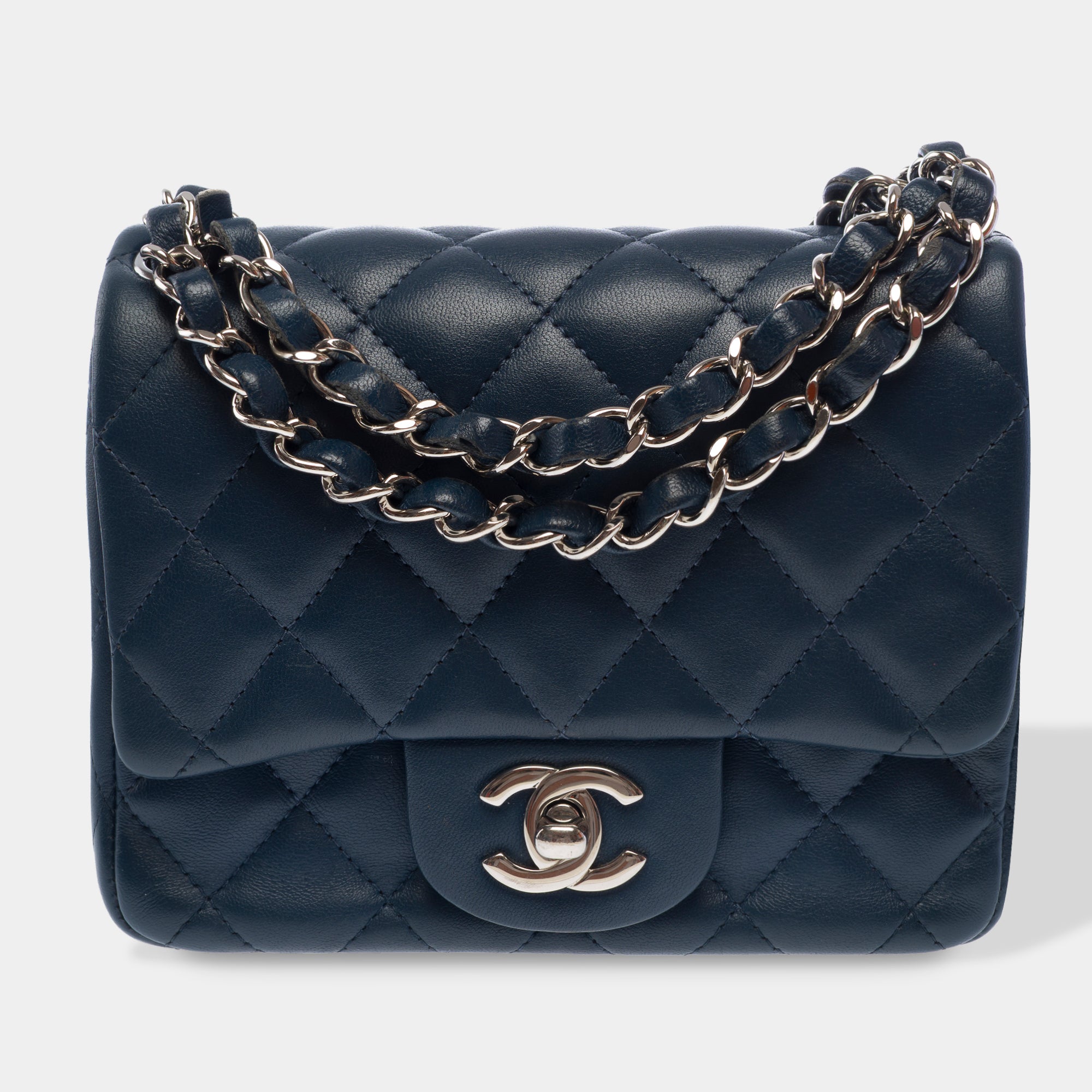 Sac CHANEL Timeless/Classique en Cuir Bleu Marine - 103730