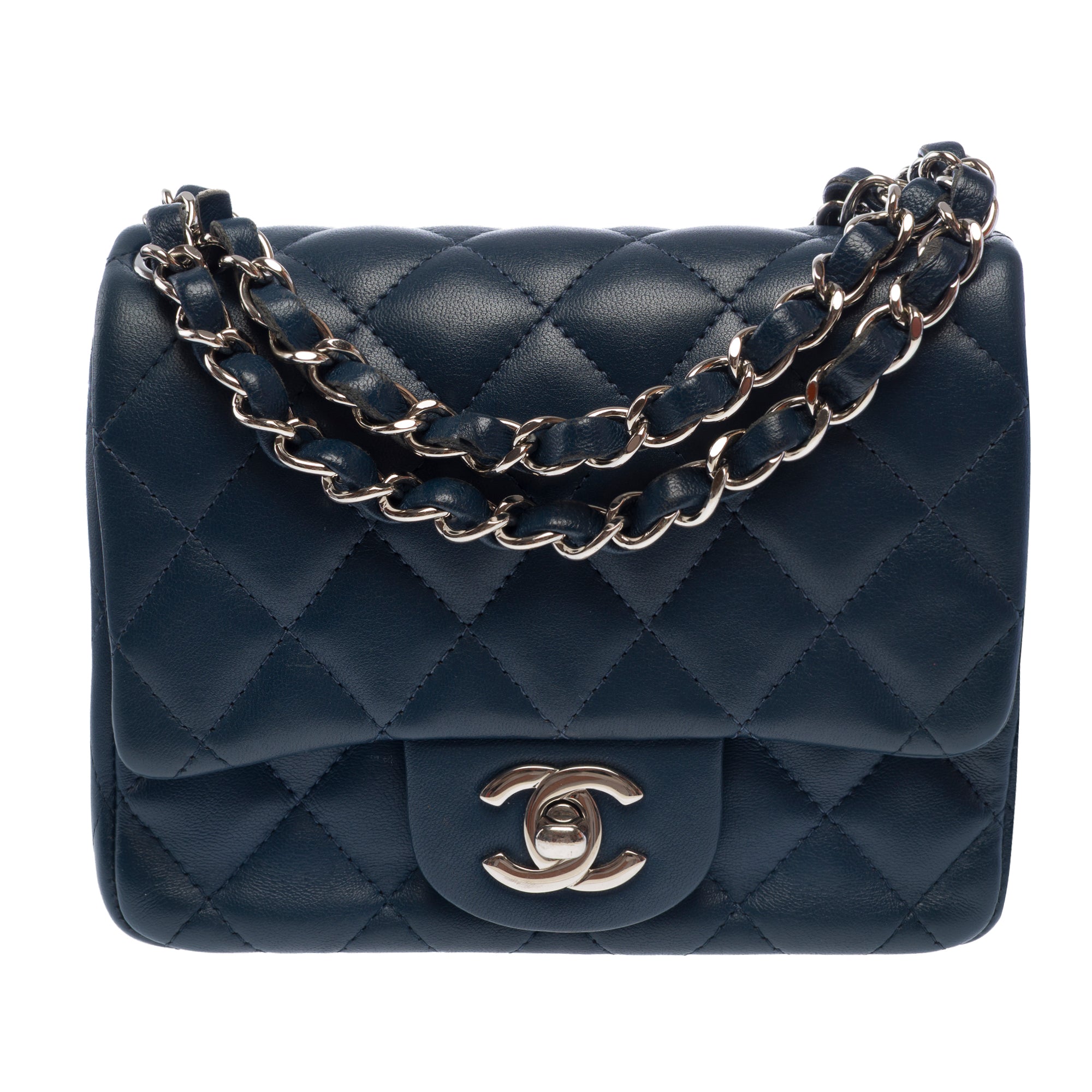 Sac CHANEL Timeless/Classique en Cuir Bleu Marine - 103730