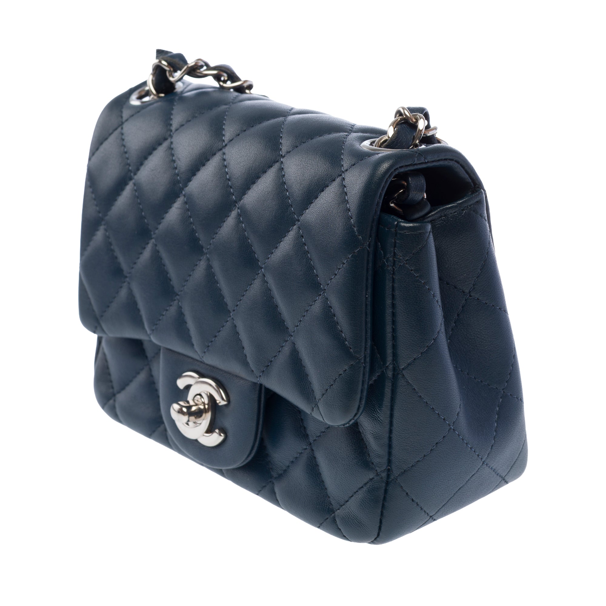 Sac CHANEL Timeless/Classique en Cuir Bleu Marine - 103730