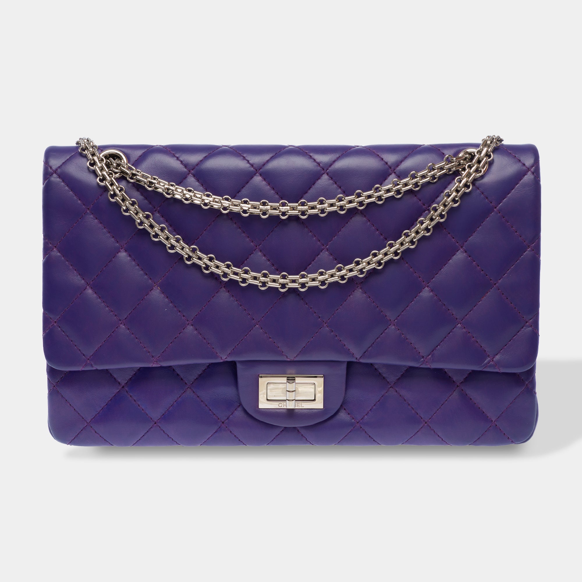 Sac CHANEL 2.55 en Cuir Violet - 103728