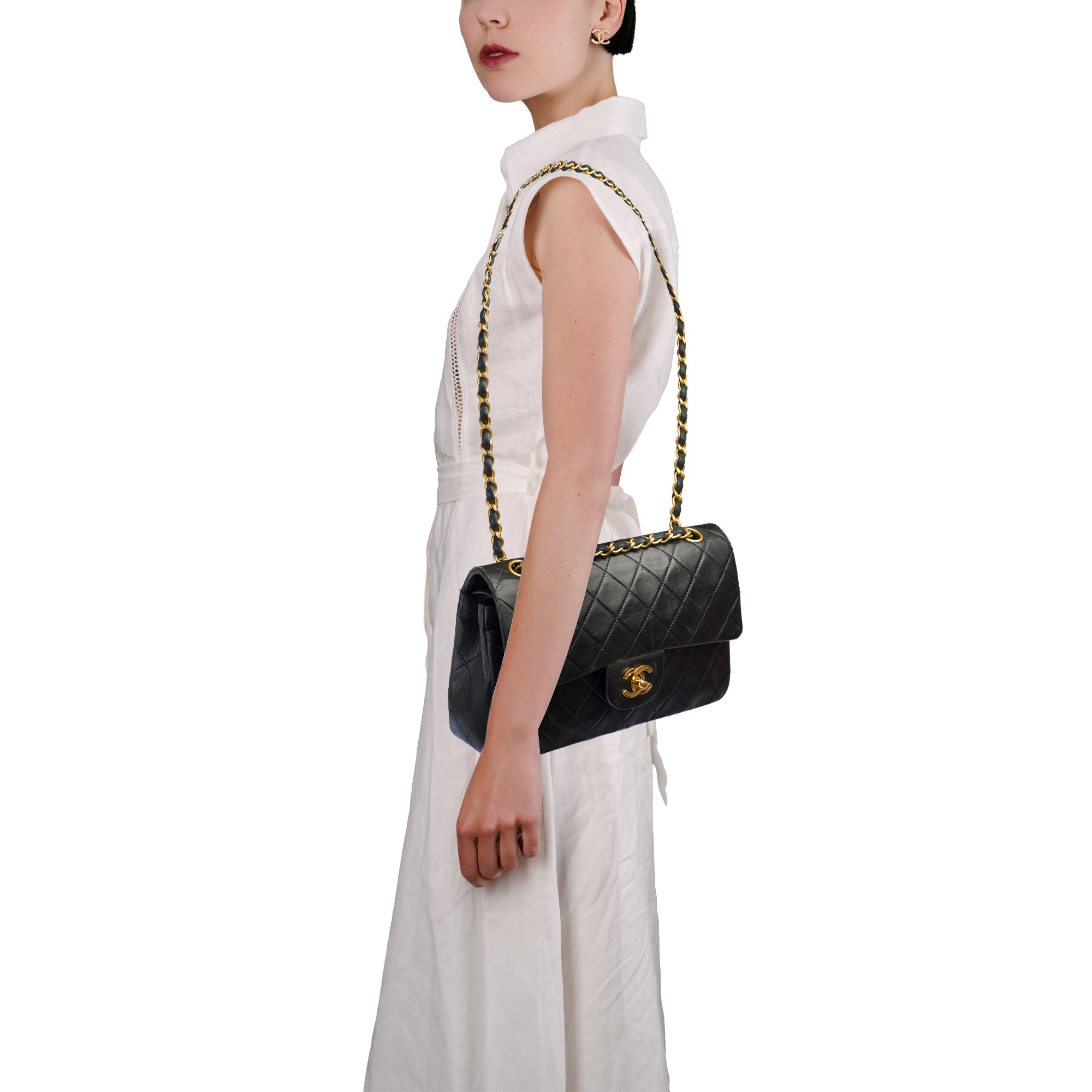 Sac CHANEL Timeless/Classique en Cuir Noir - 103725
