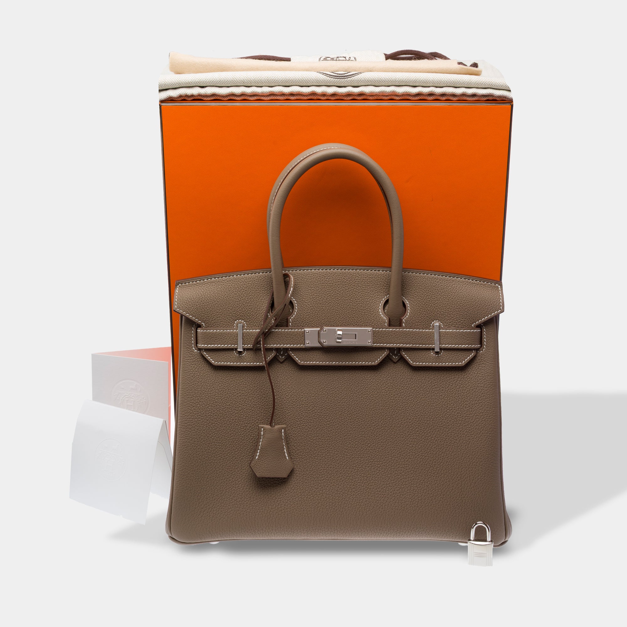 Sac HERMES Birkin 30 en Cuir Étoupe - 103717