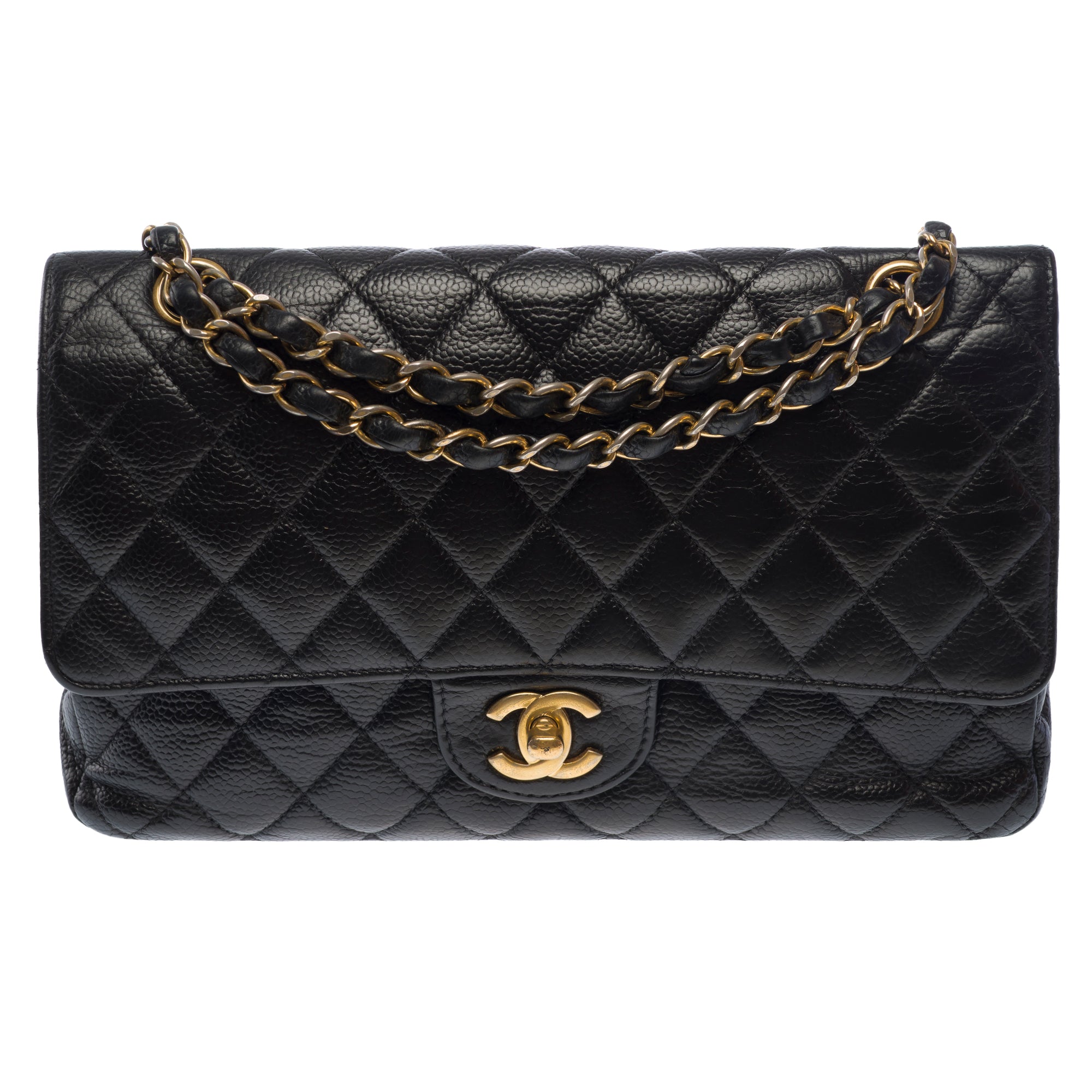 Sac CHANEL Timeless/Classique en Cuir Noir - 103724