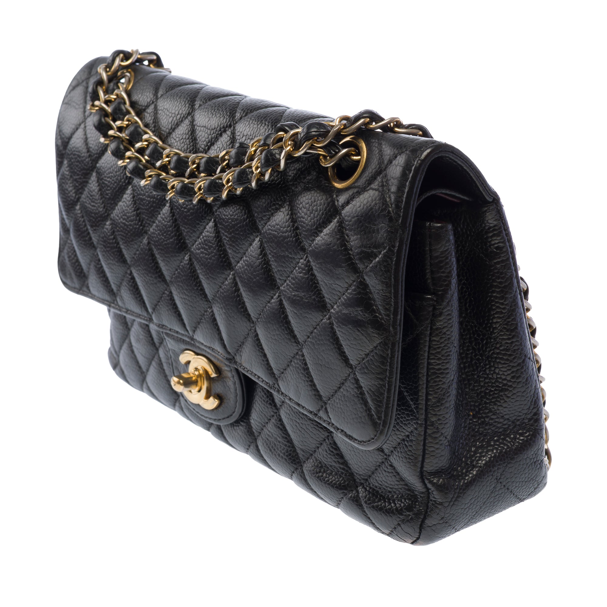 Sac CHANEL Timeless/Classique en Cuir Noir - 103724