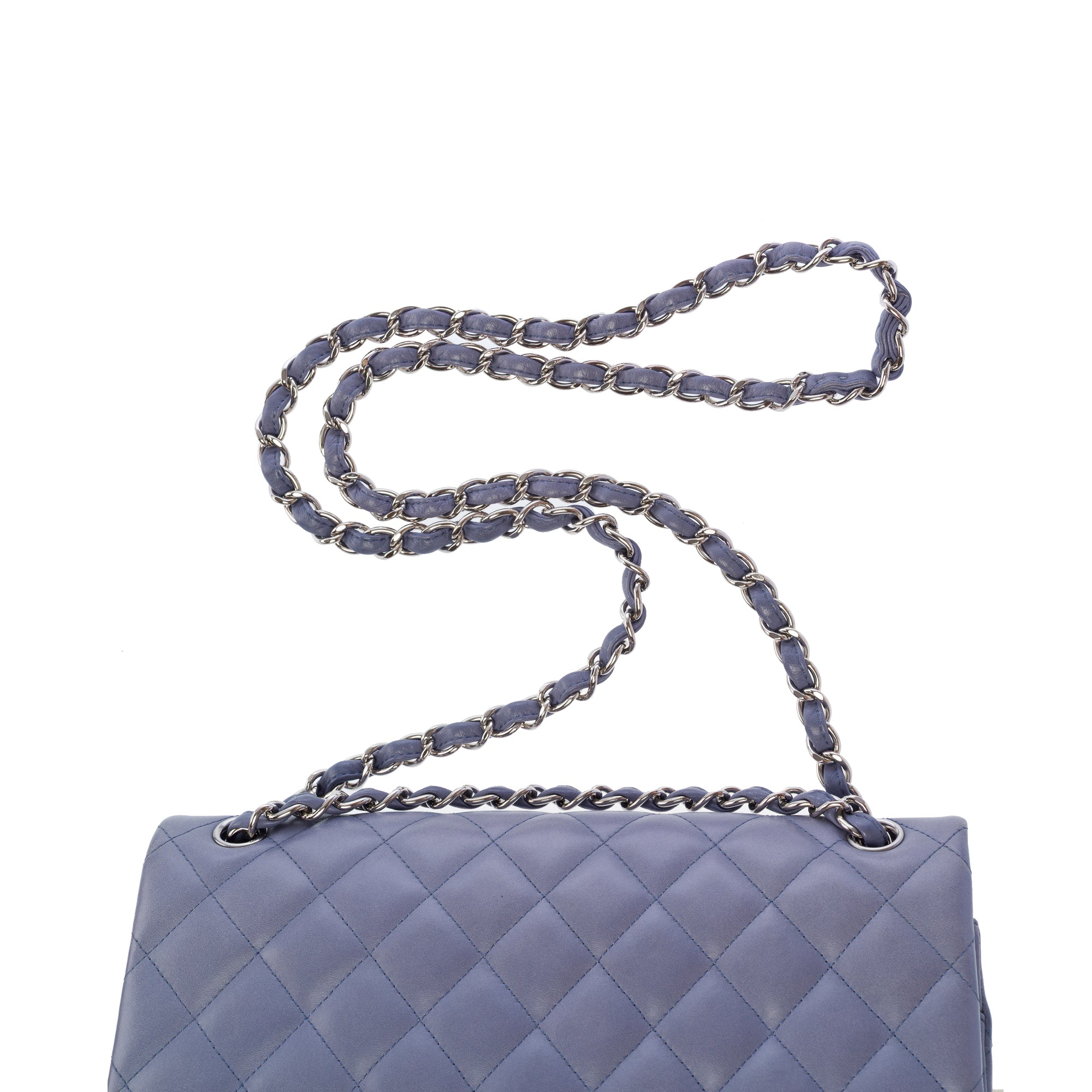 Sac CHANEL Timeless/Classique en Cuir Bleu - 103720