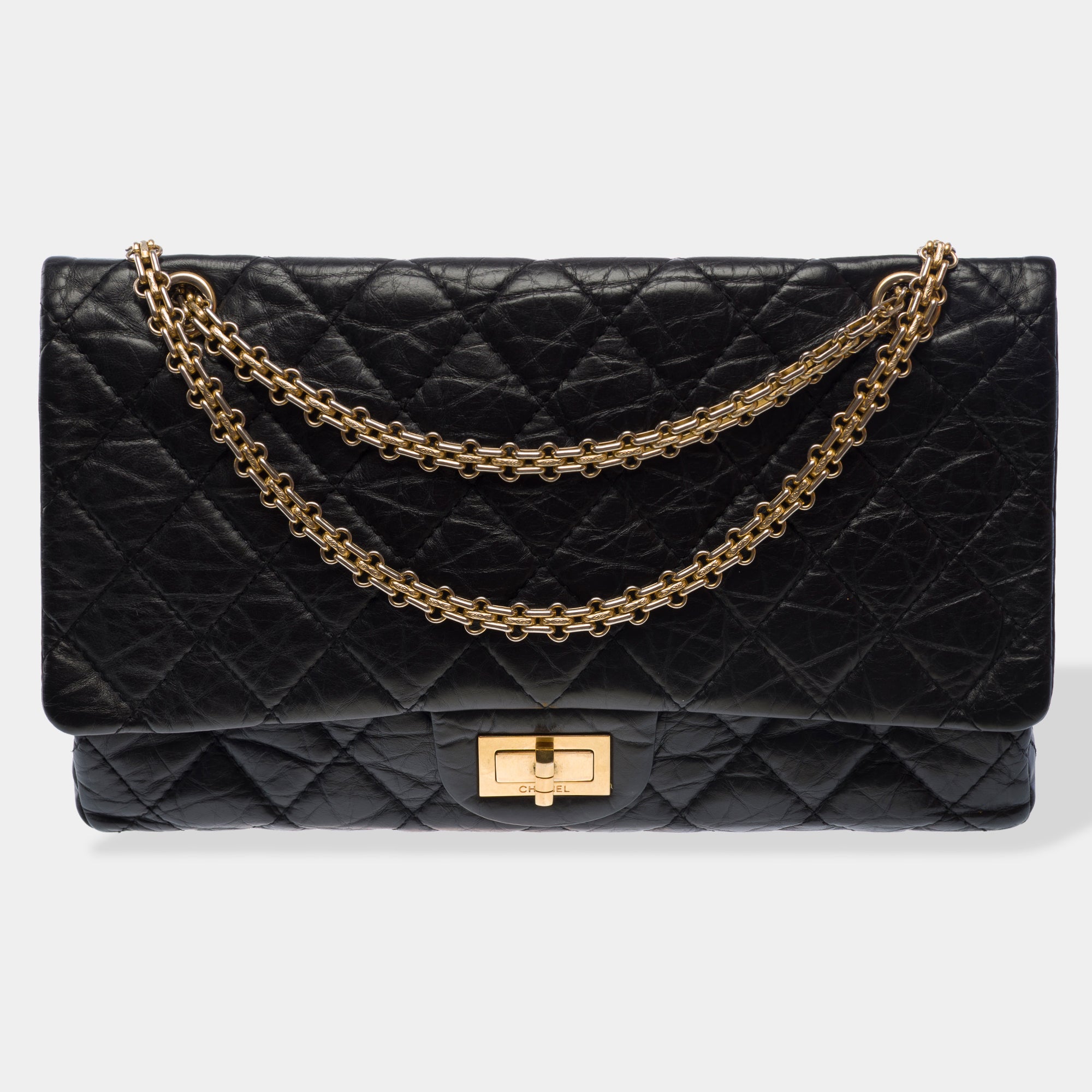 Sac CHANEL 2.55 en Cuir Noir - 103727