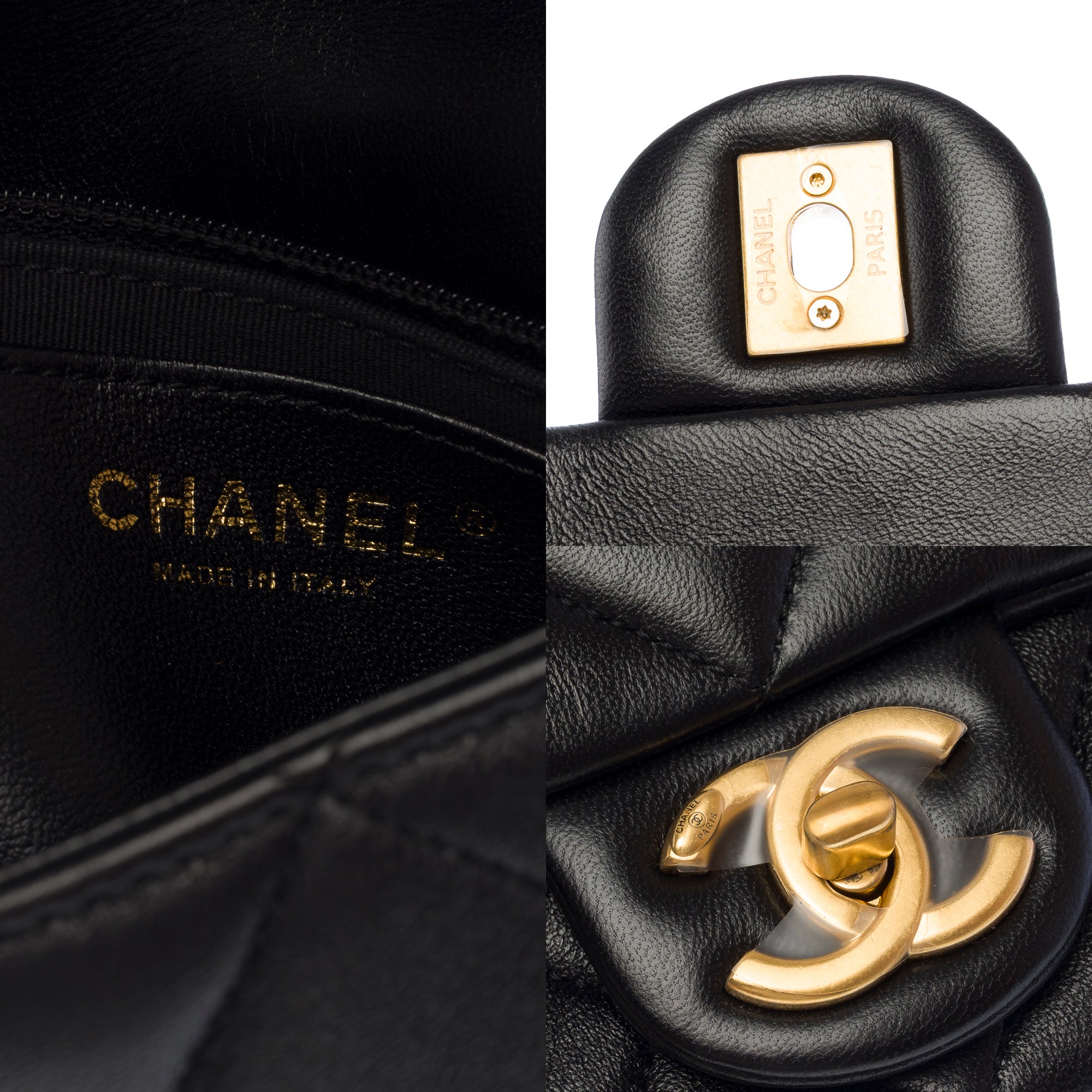 Sac CHANEL Timeless/Classique en Cuir Noir - 103745