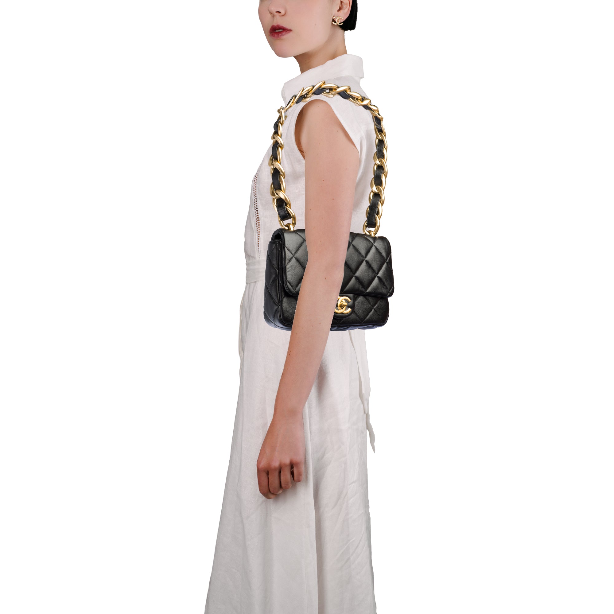 Sac CHANEL Timeless/Classique en Cuir Noir - 103745