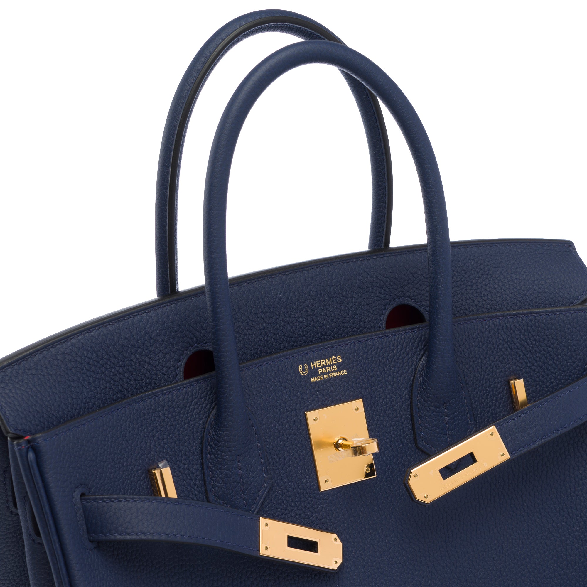 Sac HERMES Birkin 30 en Cuir Bleu - 103732