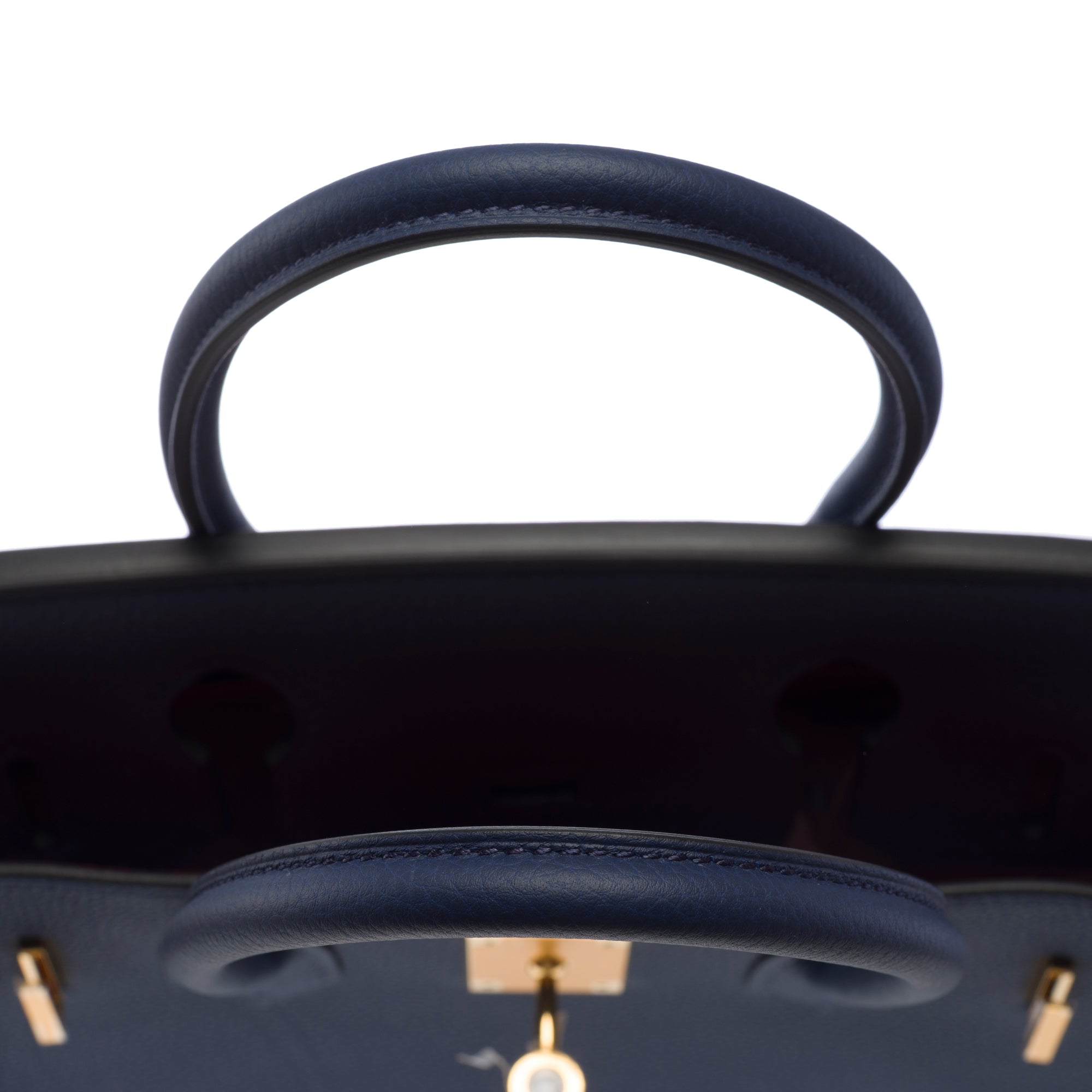 Sac HERMES Birkin 30 en Cuir Bleu - 103732