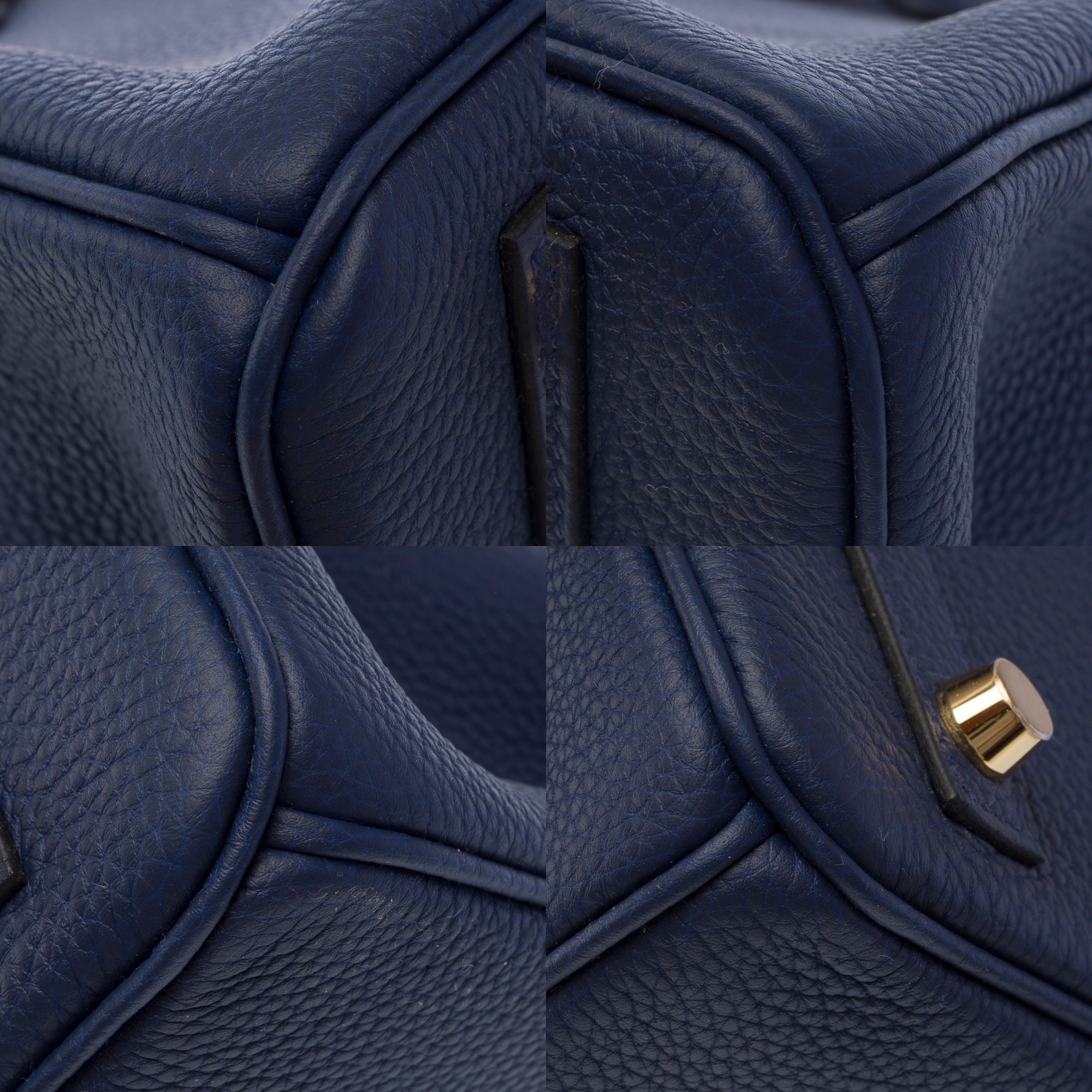 Sac HERMES Birkin 30 en Cuir Bleu - 103732