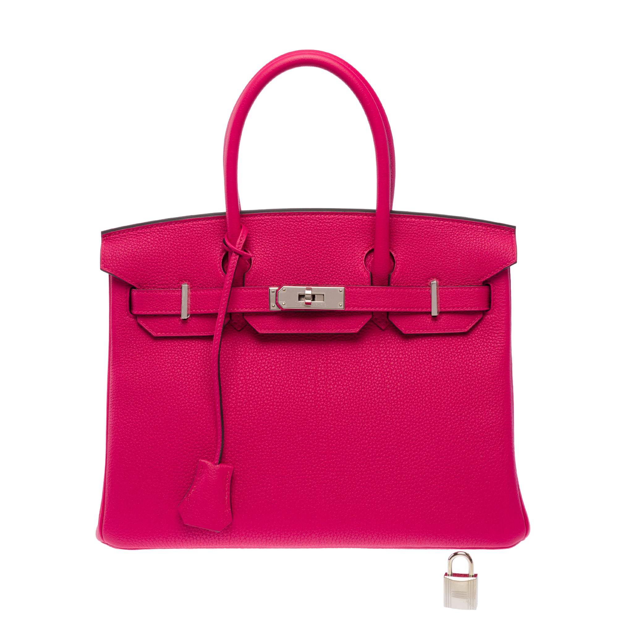 Sac HERMES Birkin 30 en Cuir Rose - 103746