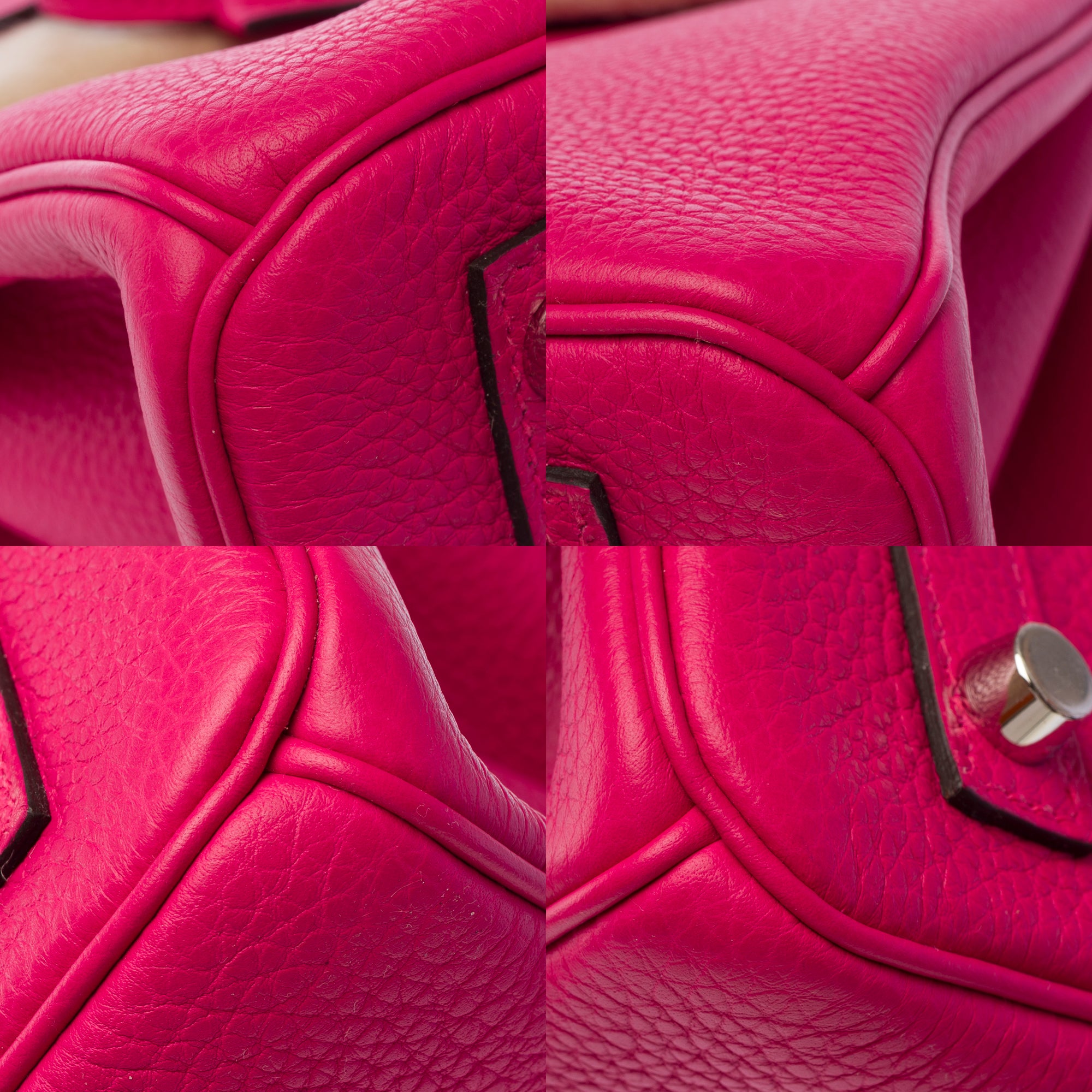 Sac HERMES Birkin 30 en Cuir Rose - 103746