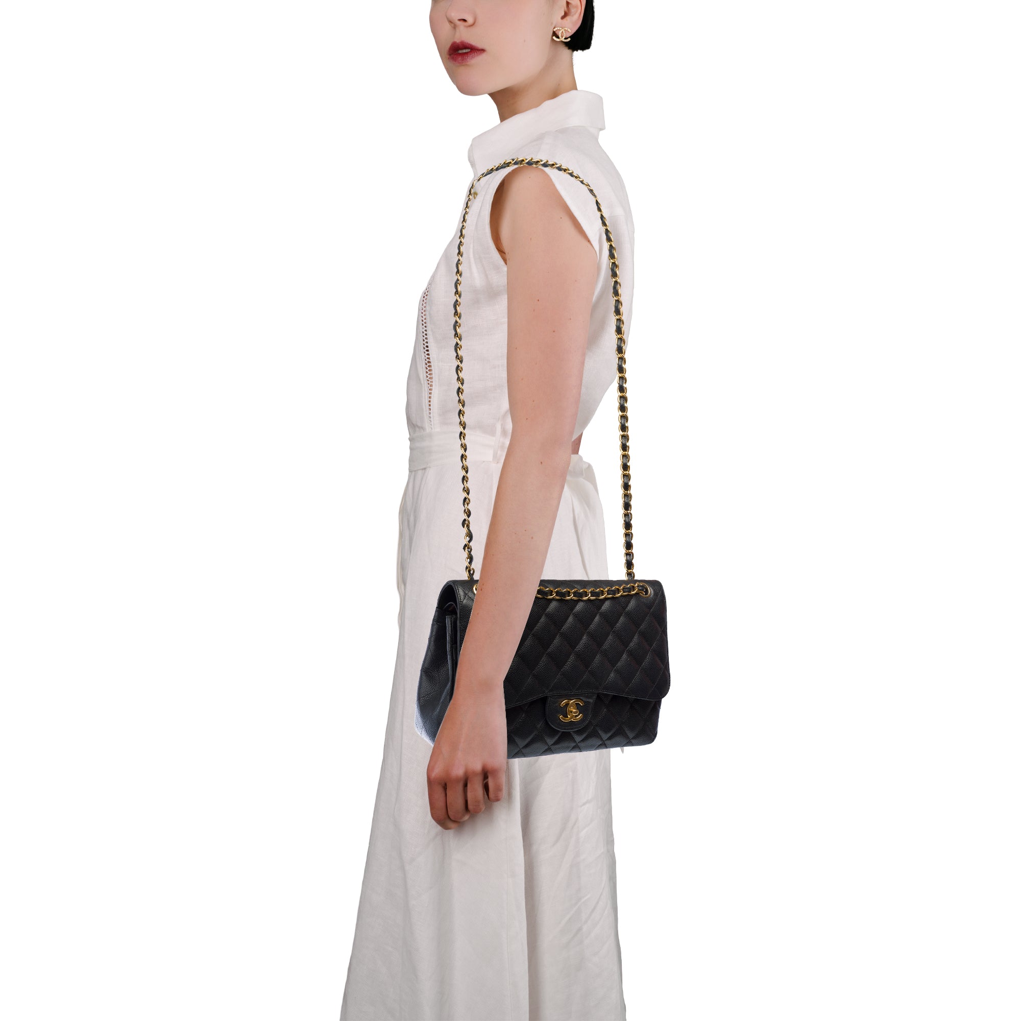 Sac CHANEL Timeless/Classique en Cuir Noir - 103741