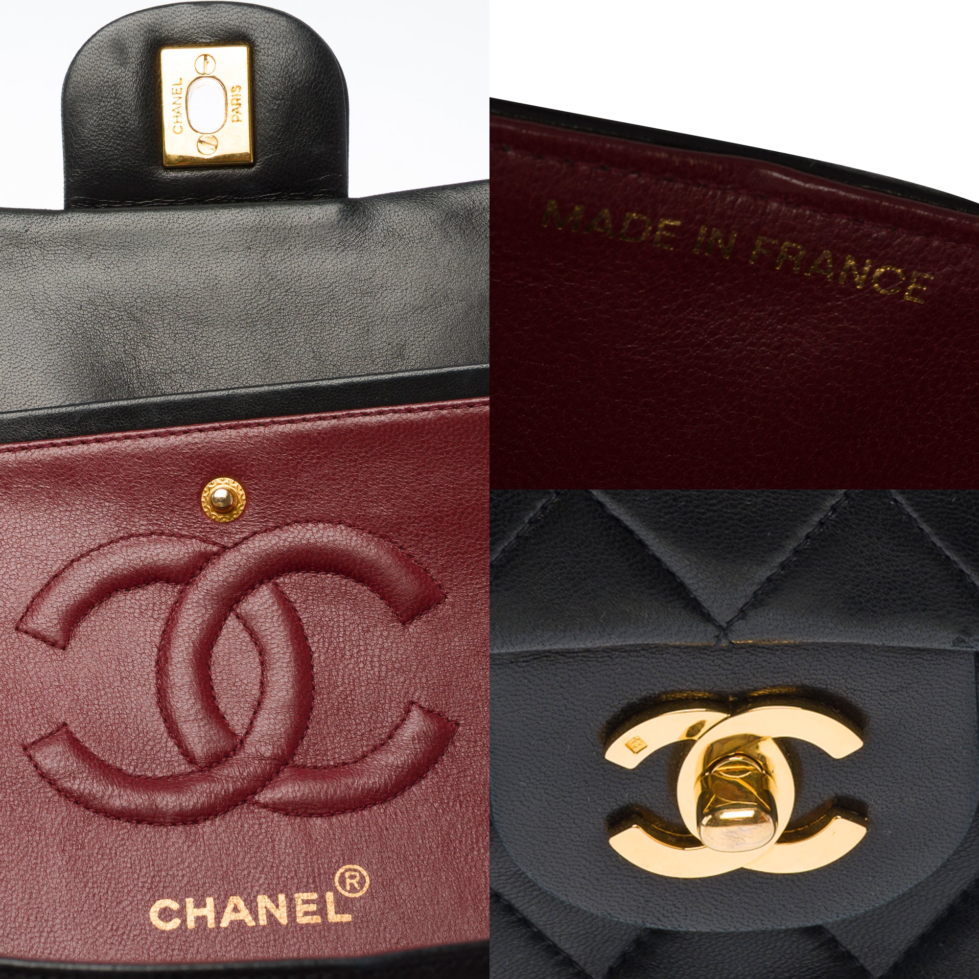 Sac CHANEL Timeless/Classique en Cuir Noir - 103726