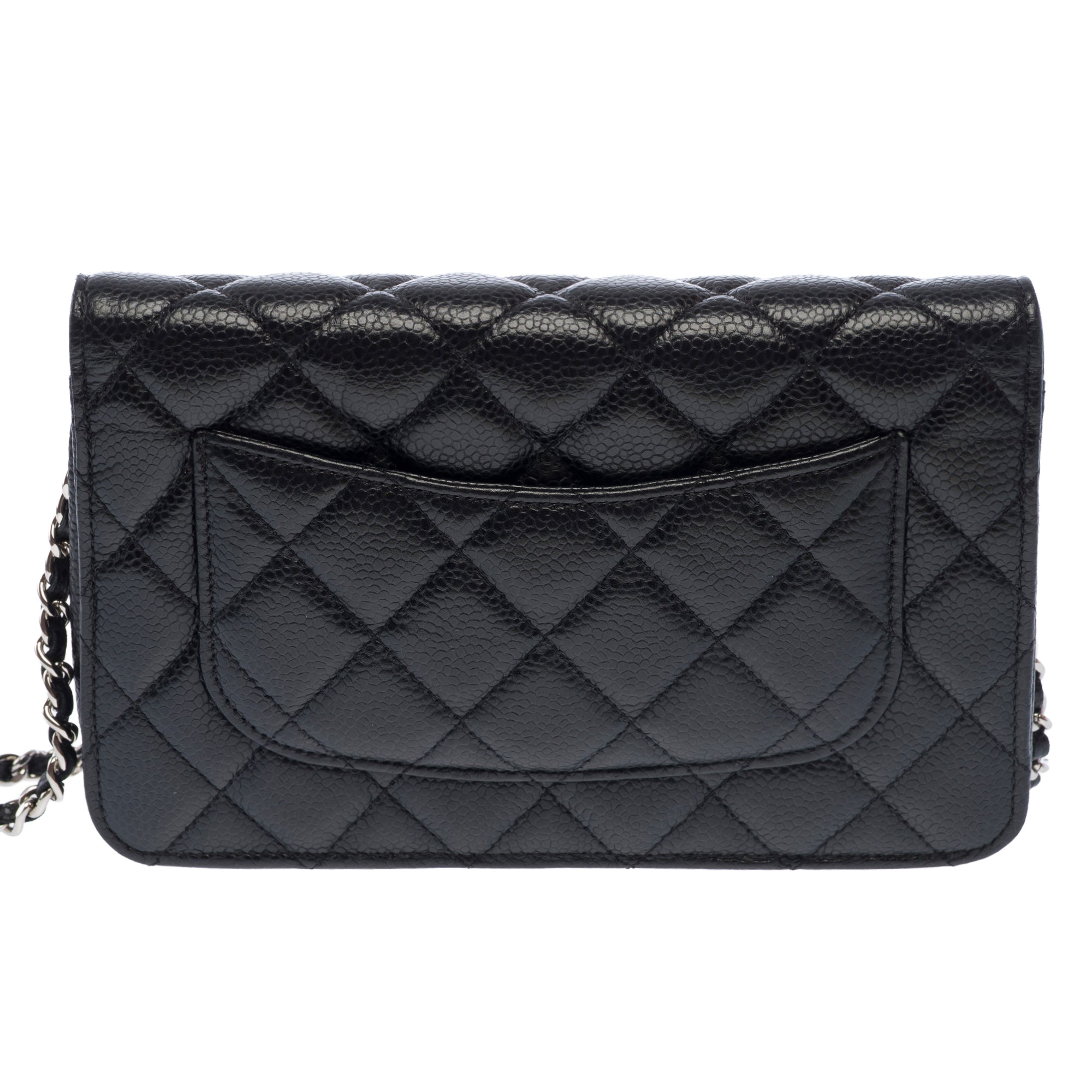 Sac CHANEL Wallet on Chain en Cuir Noir - 103733