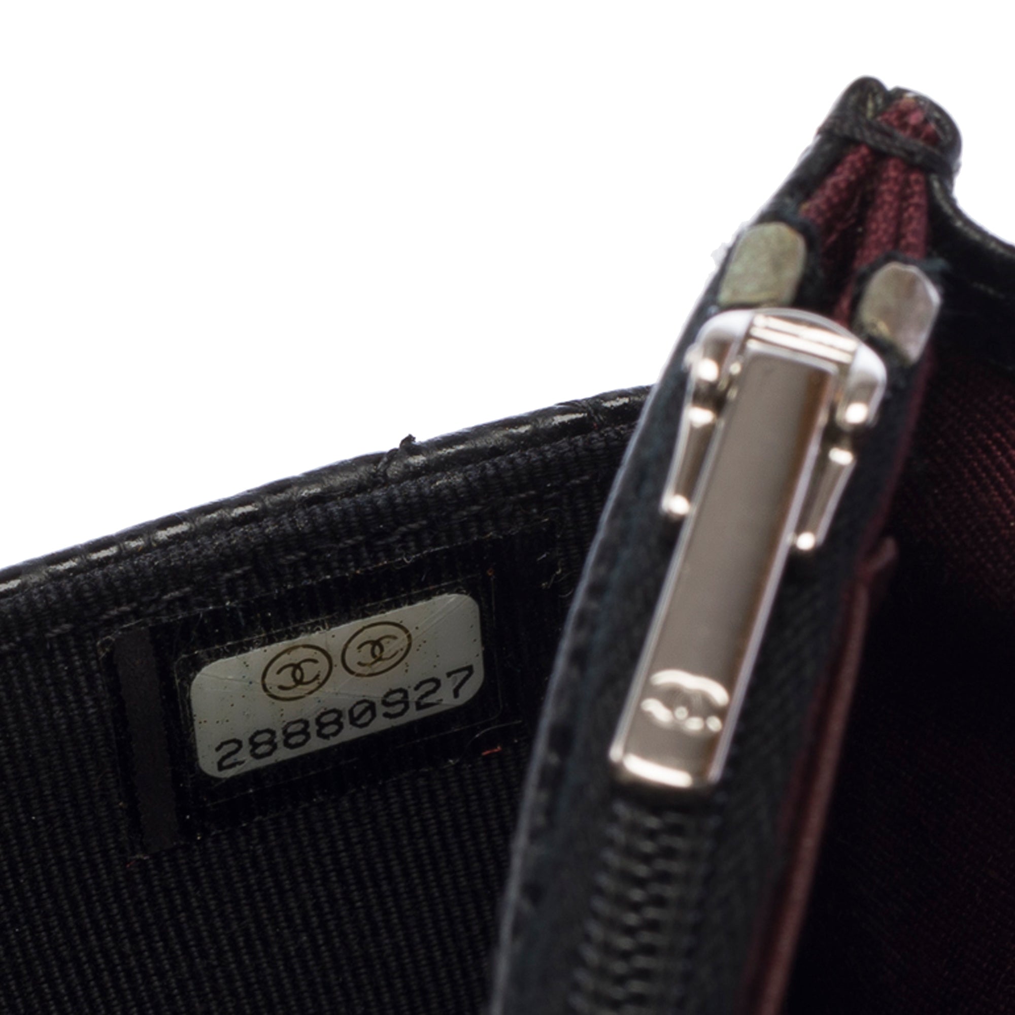 Sac CHANEL Wallet on Chain en Cuir Noir - 103733