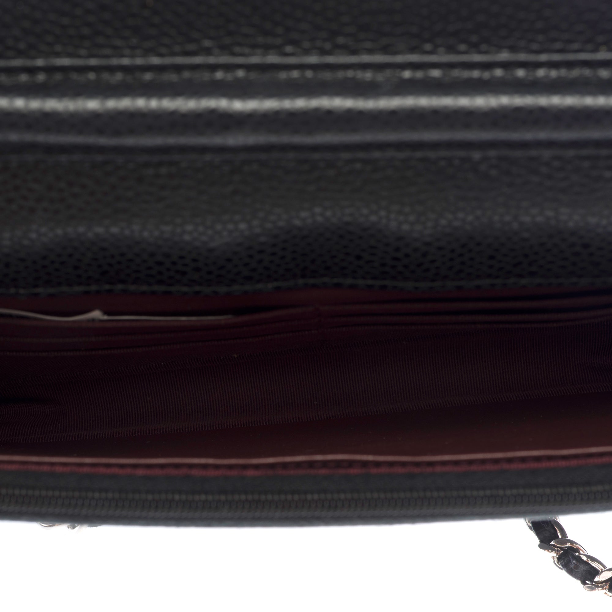 Sac CHANEL Wallet on Chain en Cuir Noir - 103733